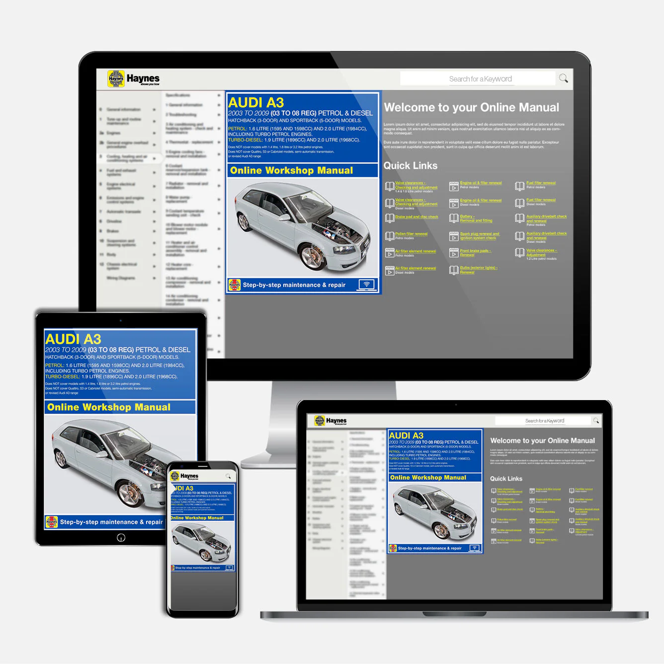 Audi A3 Petrol & Diesel (Jun 2003-Mar 2008) Haynes Repair Manual - Image 9