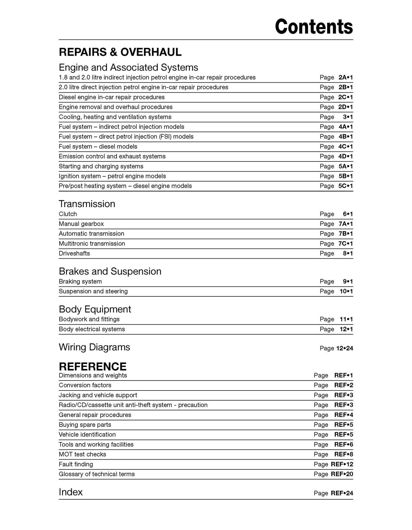 Audi A4 Petrol & Diesel (2001-2004) Haynes Repair Manual - Image 5