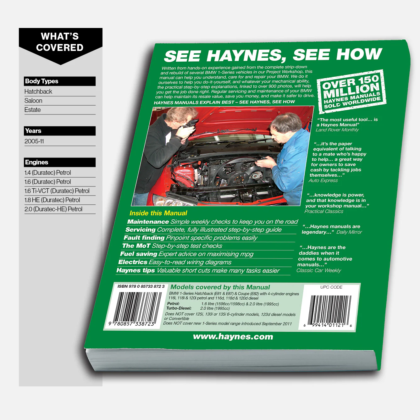 BMW 1-Series 4-cyl Petrol & Diesel (2004-Aug 2011) Haynes Repair Manual - Image 3