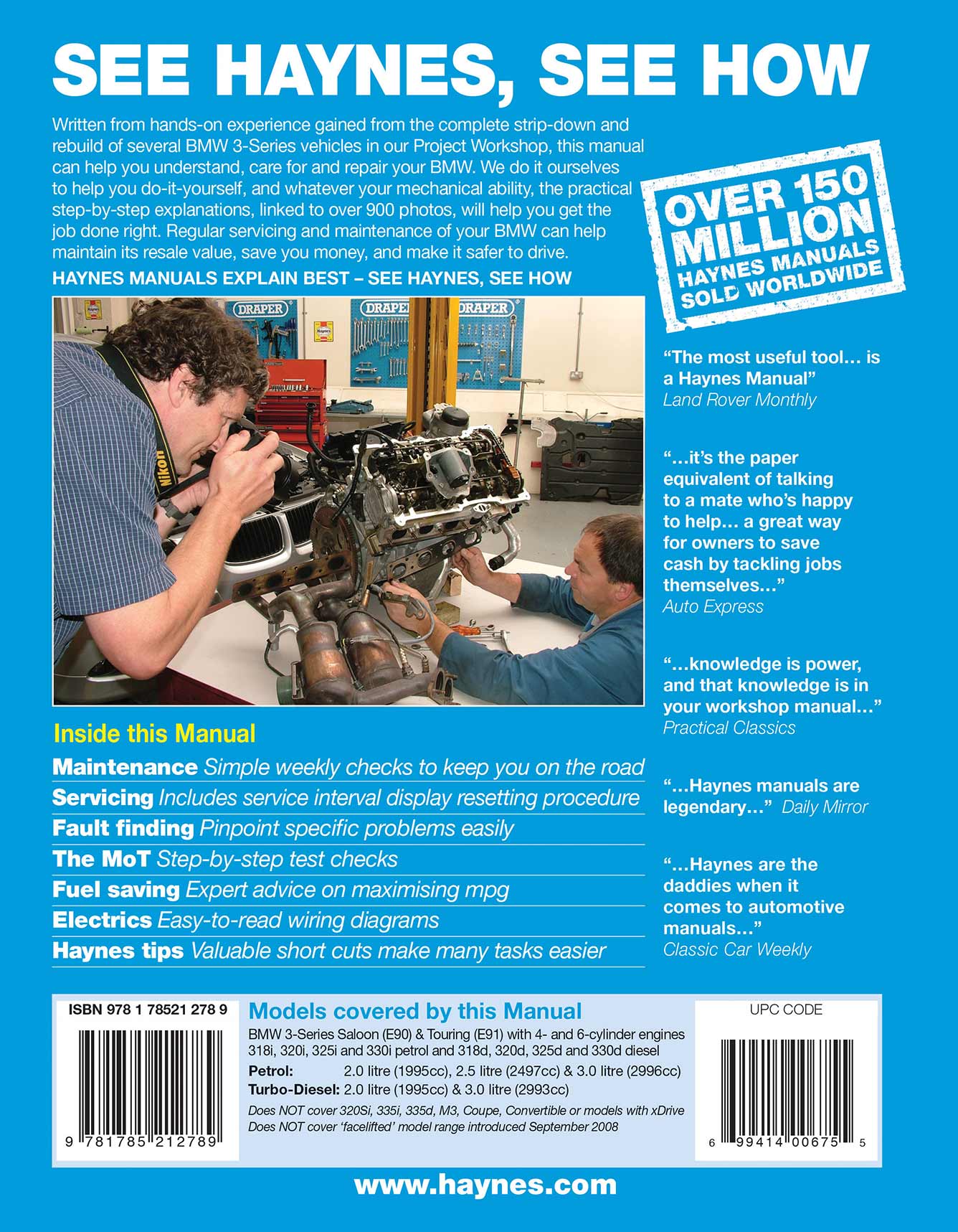 BMW 3-Series Petrol & Diesel (2005-Sept 2008) Haynes Repair Manual - Image 3