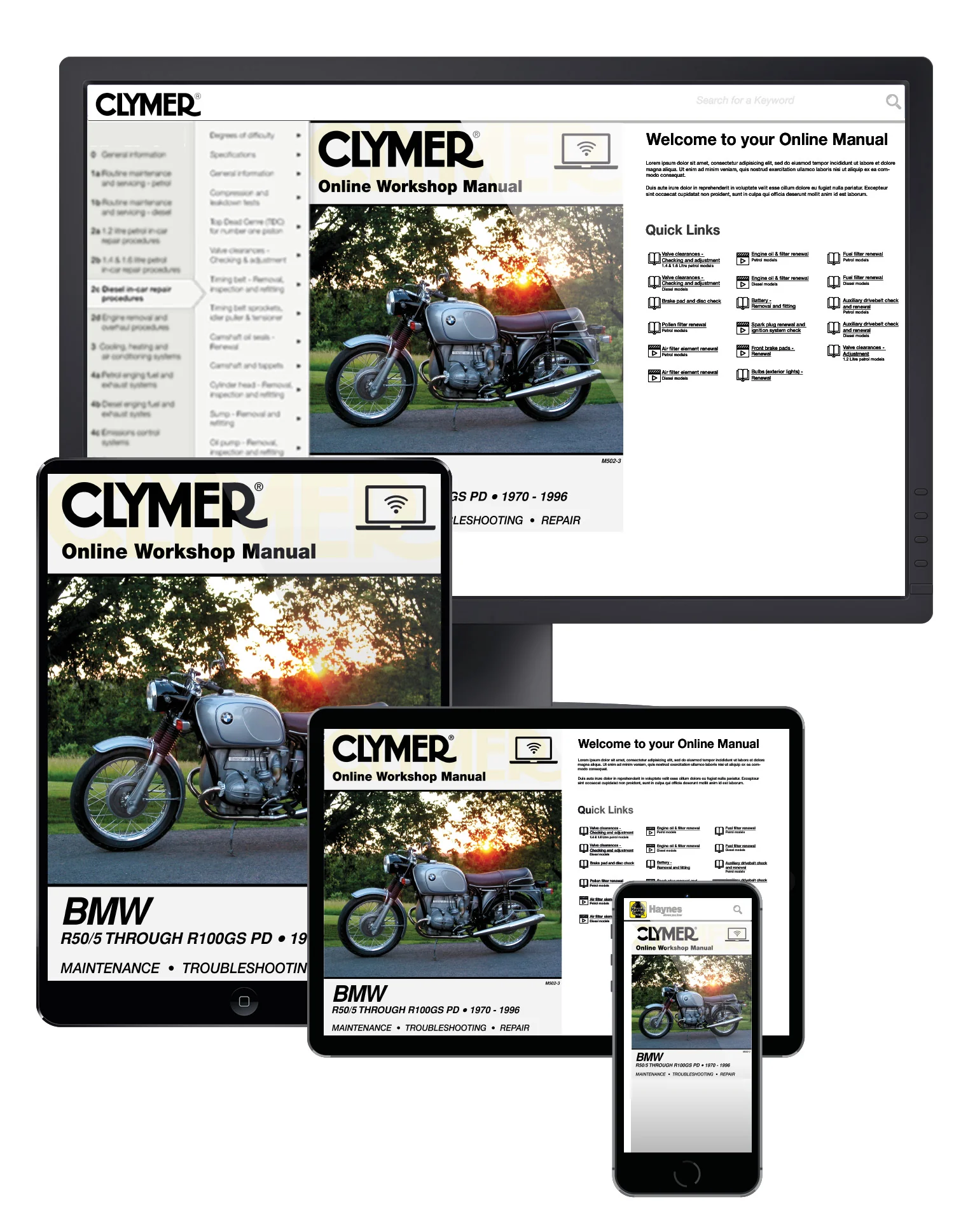 BMW Airhead R50/5 through R100GS PD (1970-1996) Service Repair Manual - Image 2