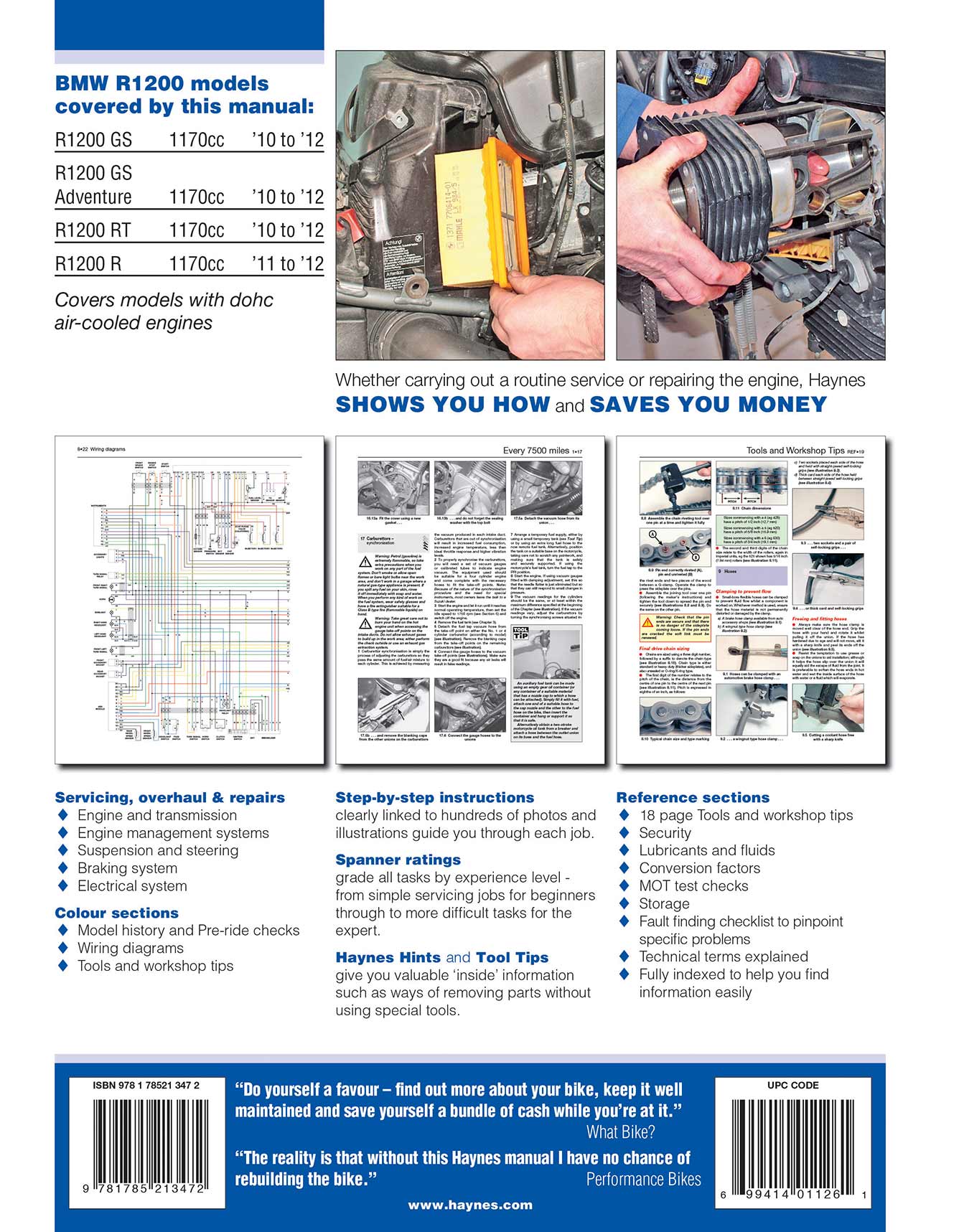 BMW R1200 dohc (2010-2012) Haynes Repair Manual - Image 3