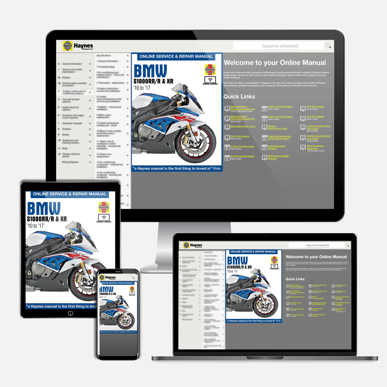 BMW S1000RR/R & XR (2010-2017) Haynes Repair Manual - Image 9