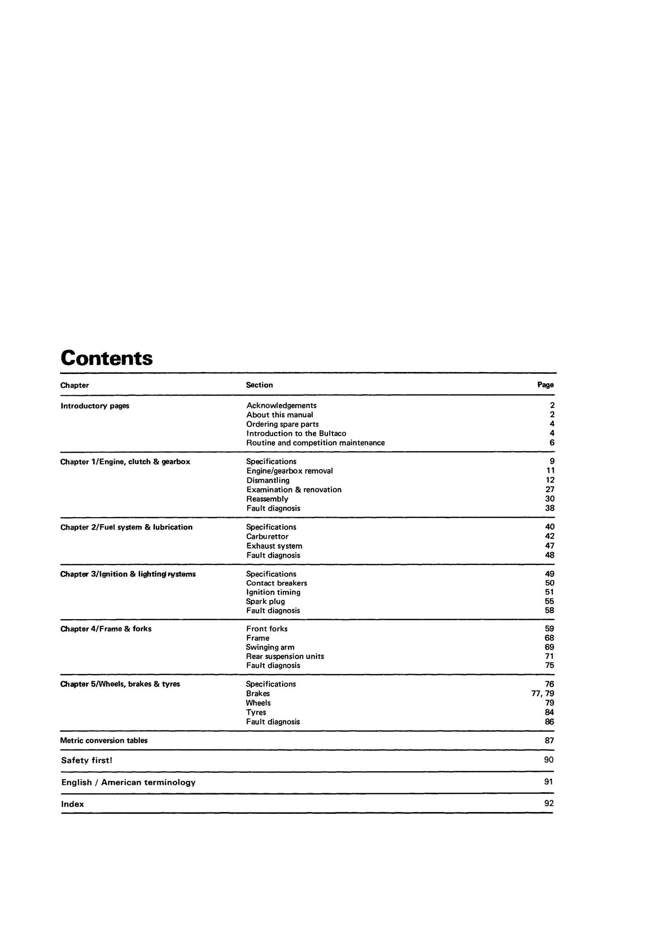 Bultaco Competition Bikes (1972-1975) Haynes Repair Manual - Image 3