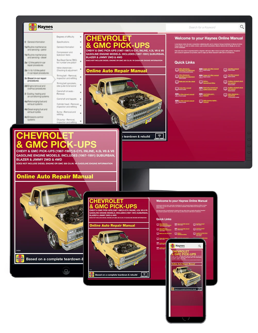 Chevrolet & GMC 4.3L V6 & V8 petrol pick-ups (1967-1987) & Suburban, Blazer & Jimmy (1967-1991) Haynes Repair Manual (USA) - Image 2