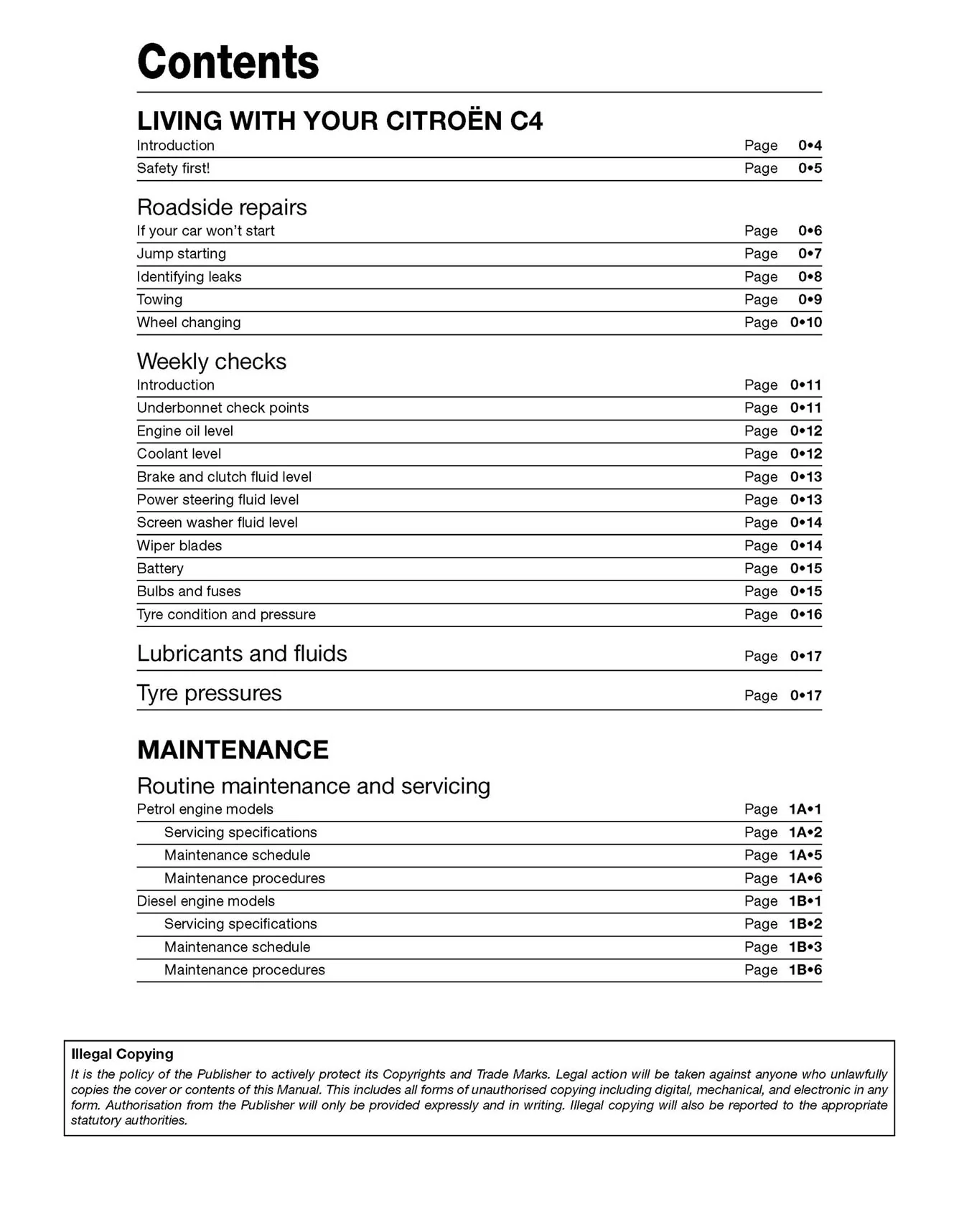 Citroen C4 Petrol & Diesel (2004-2010) Haynes Repair Manual - Image 4