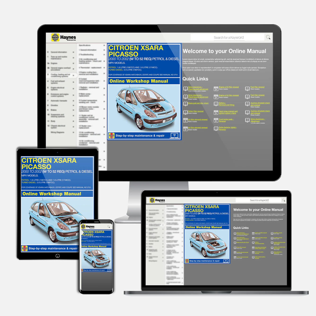 Citroen Xsara Picasso Petrol & Diesel (2000-2002) Haynes Repair Manual - Image 9