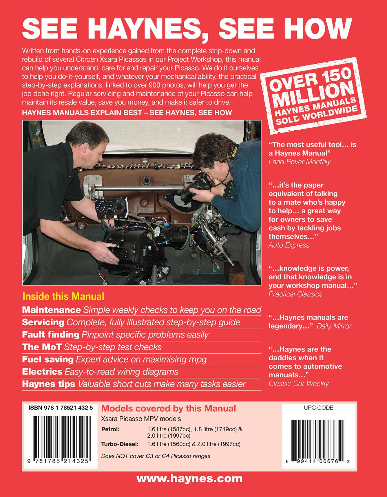 Citroen Xsara Picasso Petrol & Diesel (Mar 2004-2010) Haynes Repair Manual - Image 3