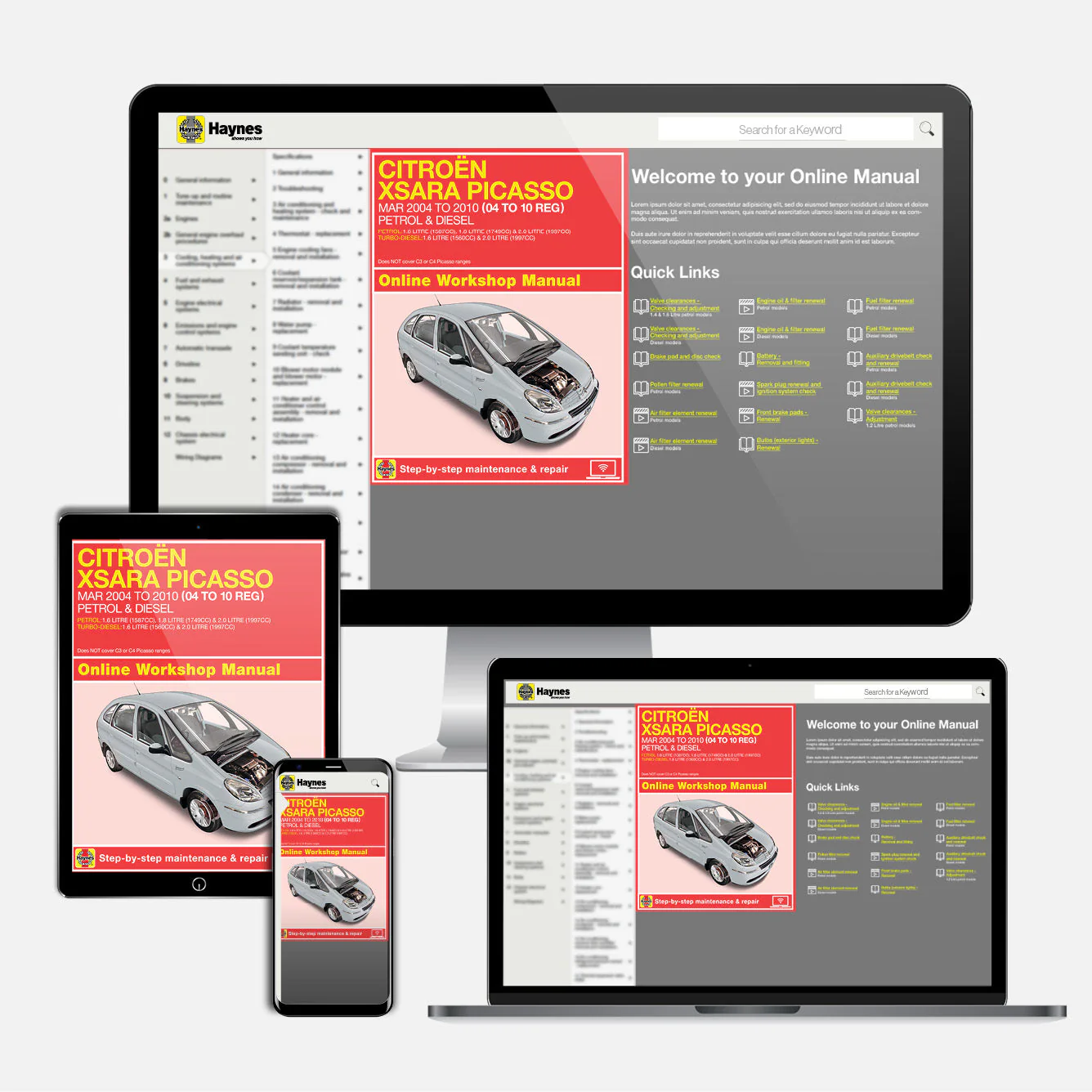 Citroen Xsara Picasso Petrol & Diesel (Mar 2004-2010) Haynes Repair Manual - Image 9