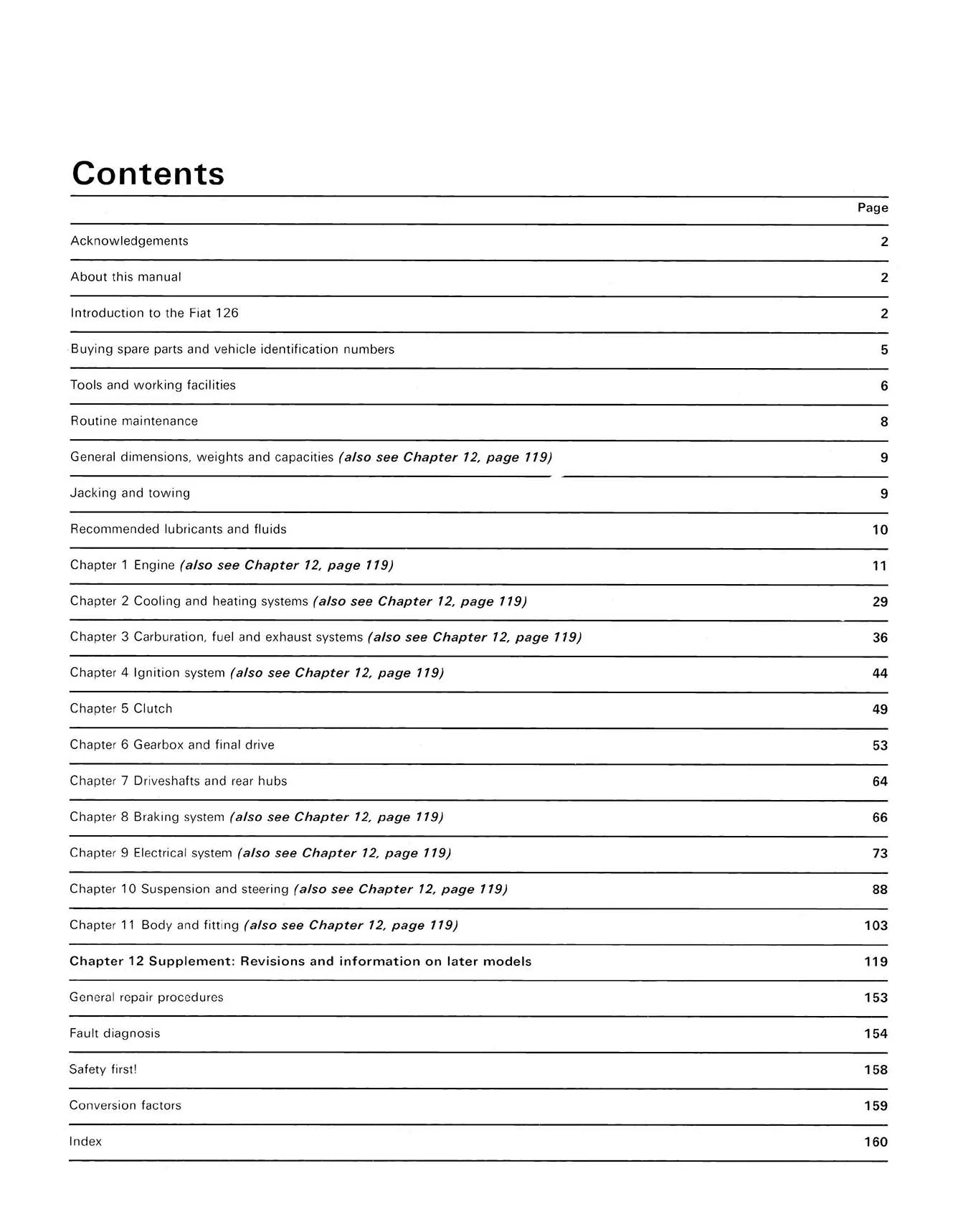 Fiat 126 (1973-1987) Haynes Repair Manual - Image 3