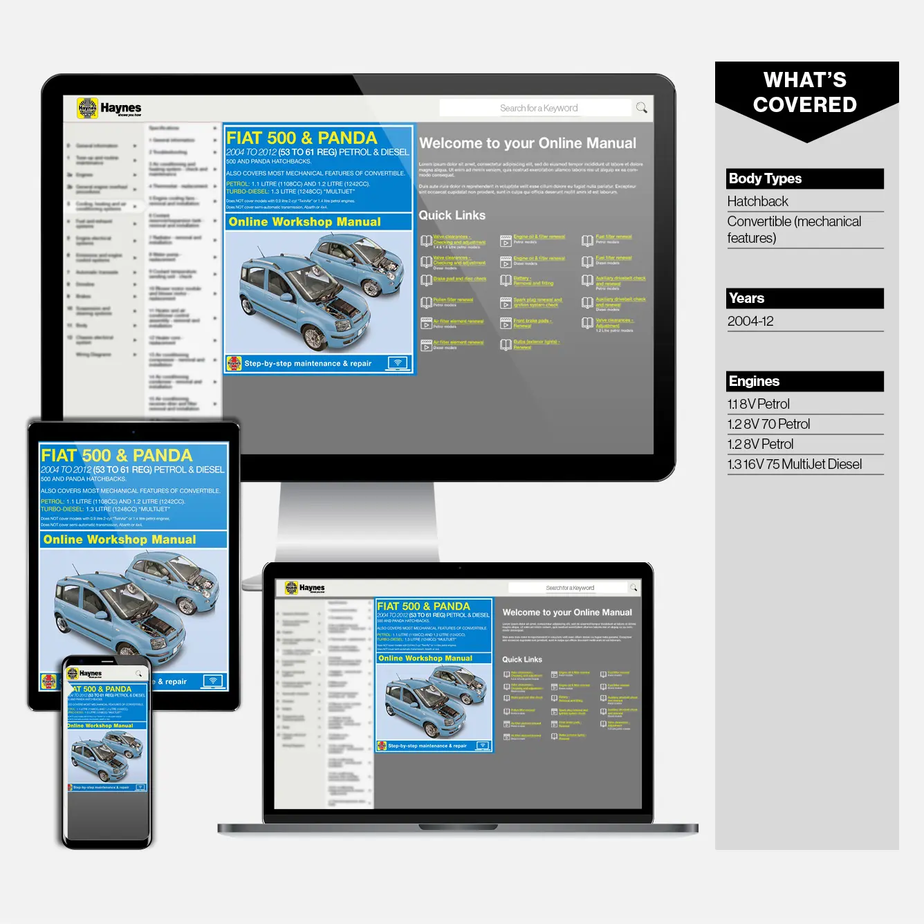 Fiat 500 & Panda (2004-2012) Haynes Repair Manual - Image 9