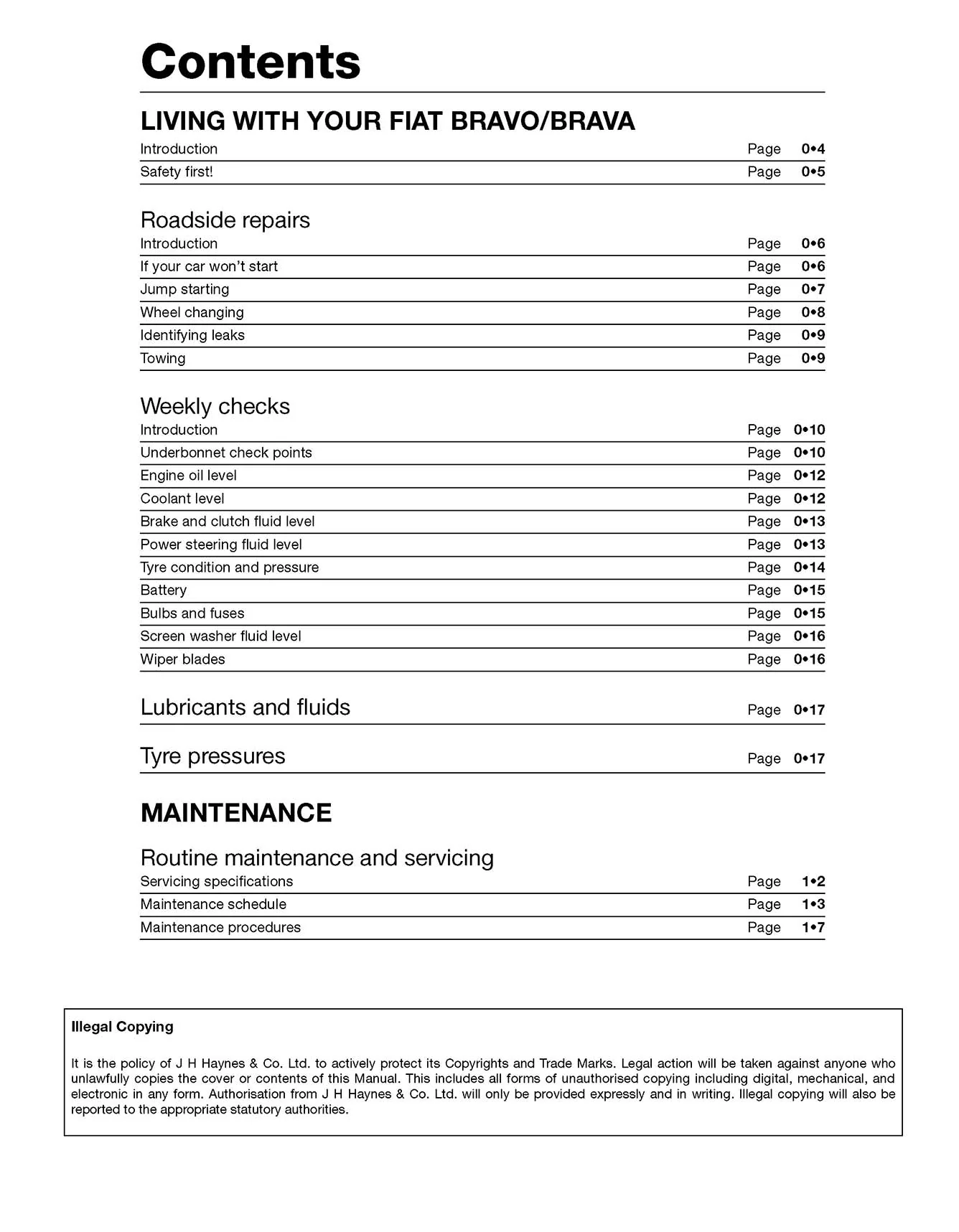 Fiat Bravo & Brava Petrol (1995-2000) Haynes Repair Manual - Image 3
