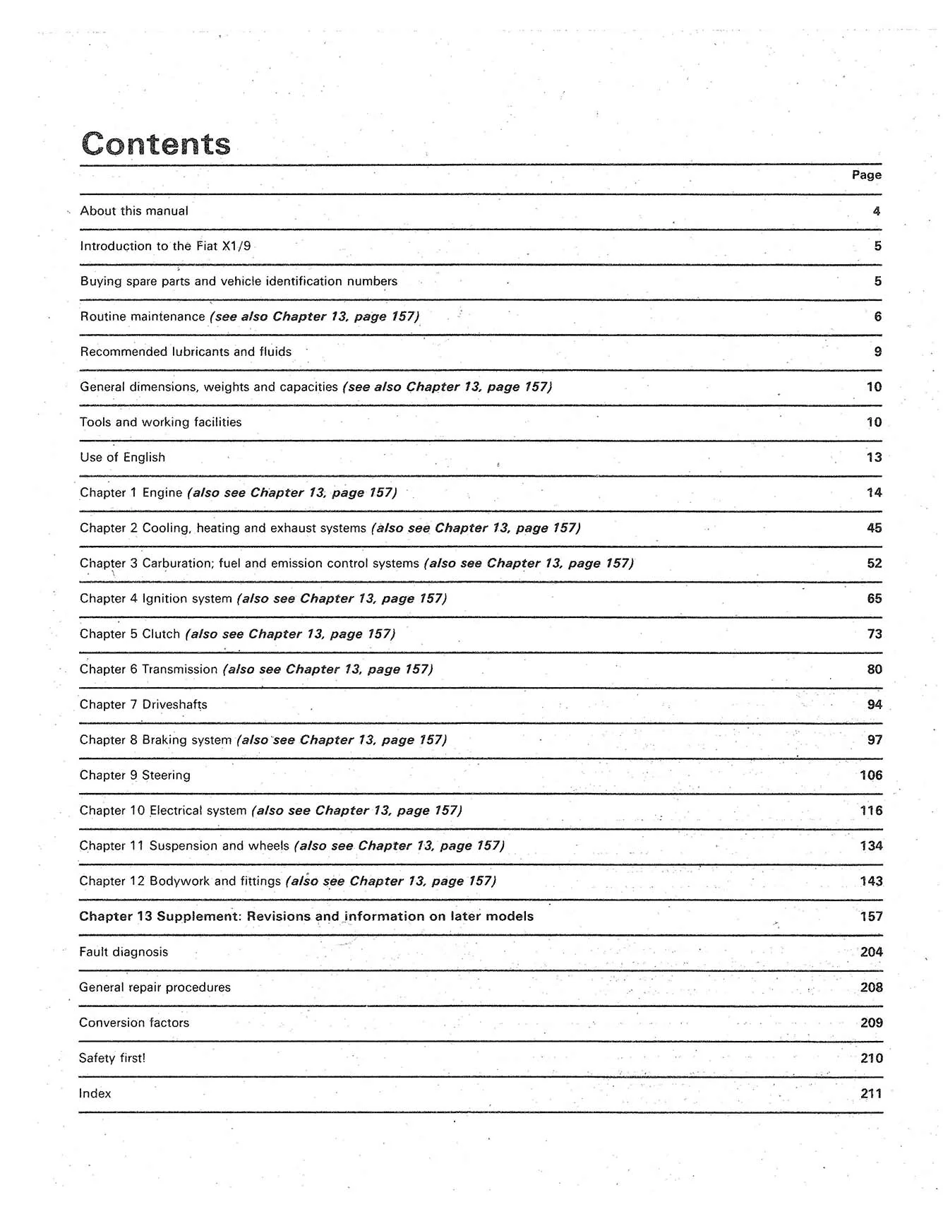 Fiat X1/9 (1974-1989) Haynes Repair Manual - Image 3