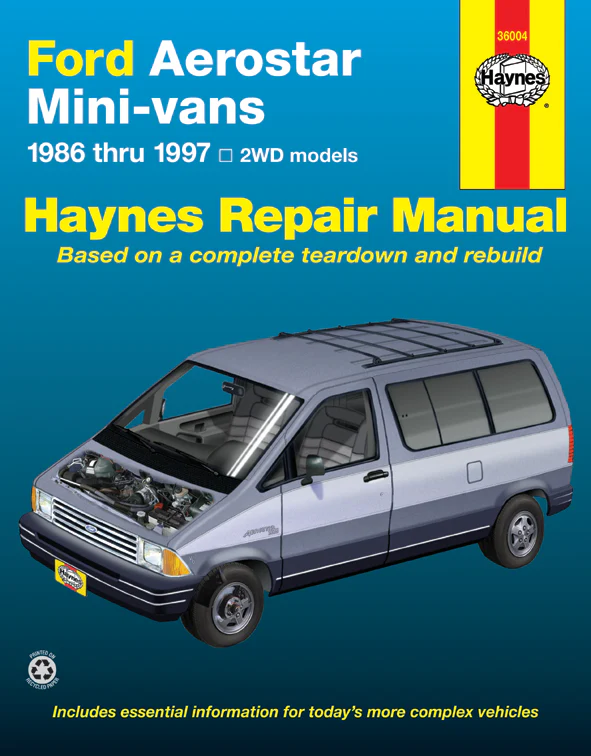 Ford Aerostar Mini-vans (1986-1997) with two wheel drive Haynes Repair Manual (USA)