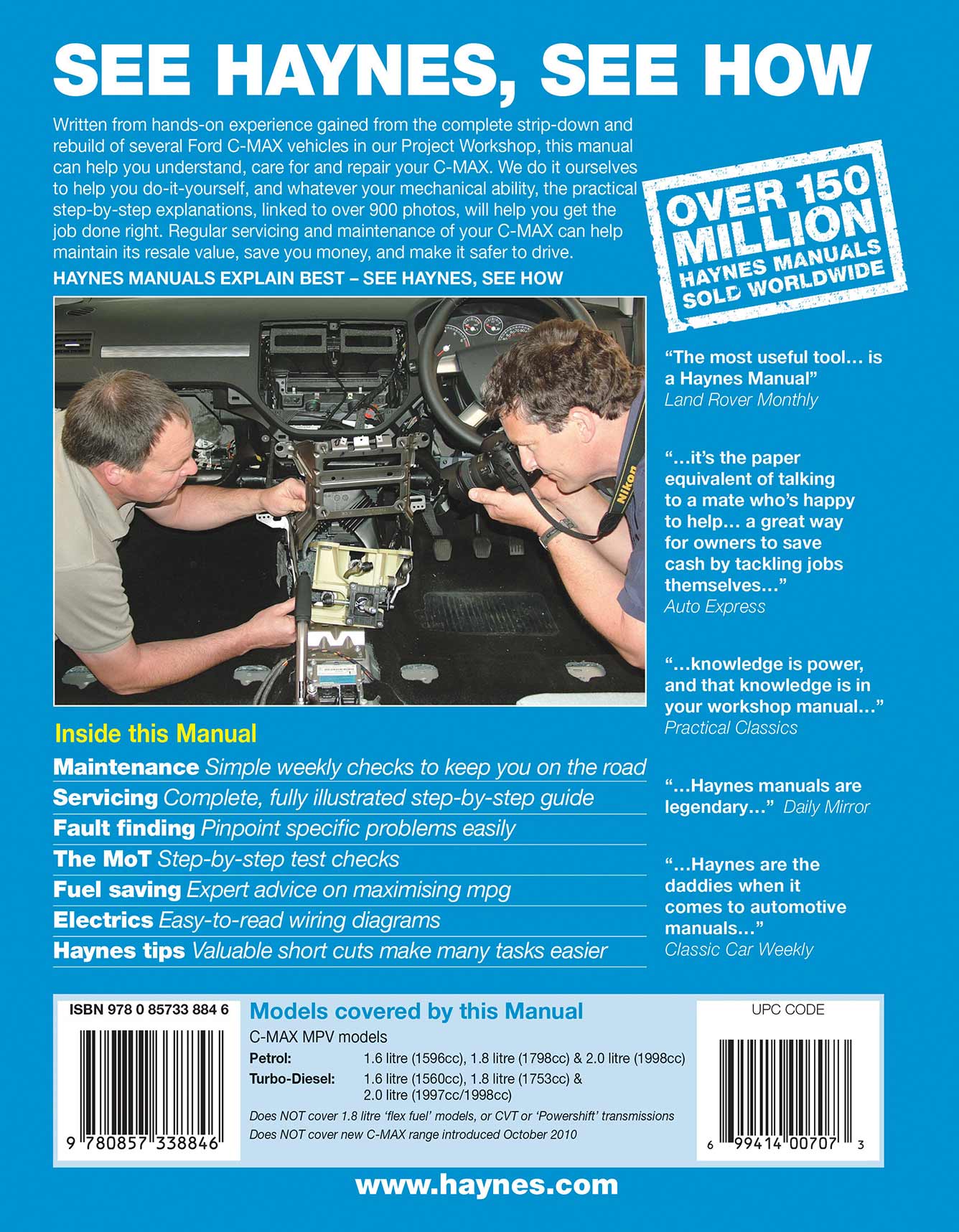 Ford C-Max Petrol & Diesel (2003-2010) Haynes Repair Manual - Image 3