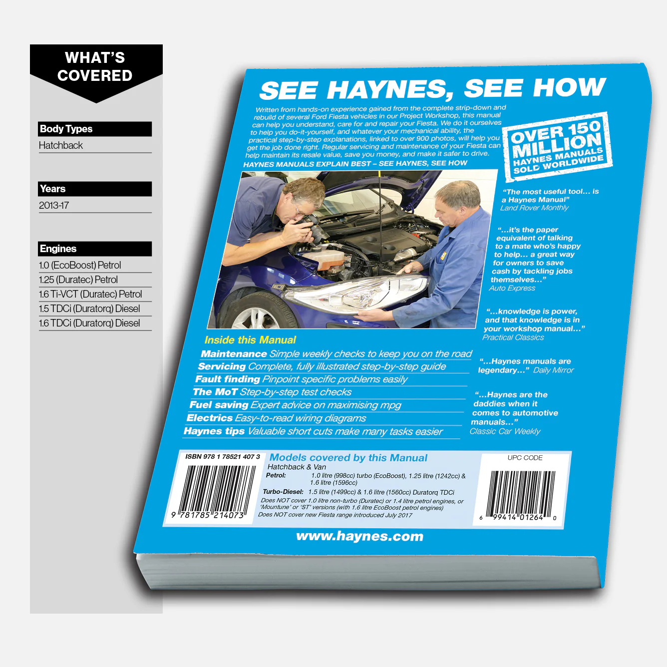 Ford Fiesta Petrol & Diesel (2013-2017) 62 to 17 Haynes Repair Manual - Image 3