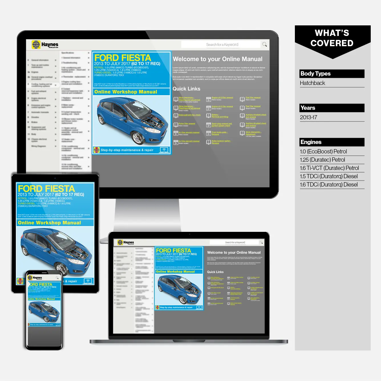 Ford Fiesta Petrol & Diesel (2013-2017) 62 to 17 Haynes Repair Manual - Image 9