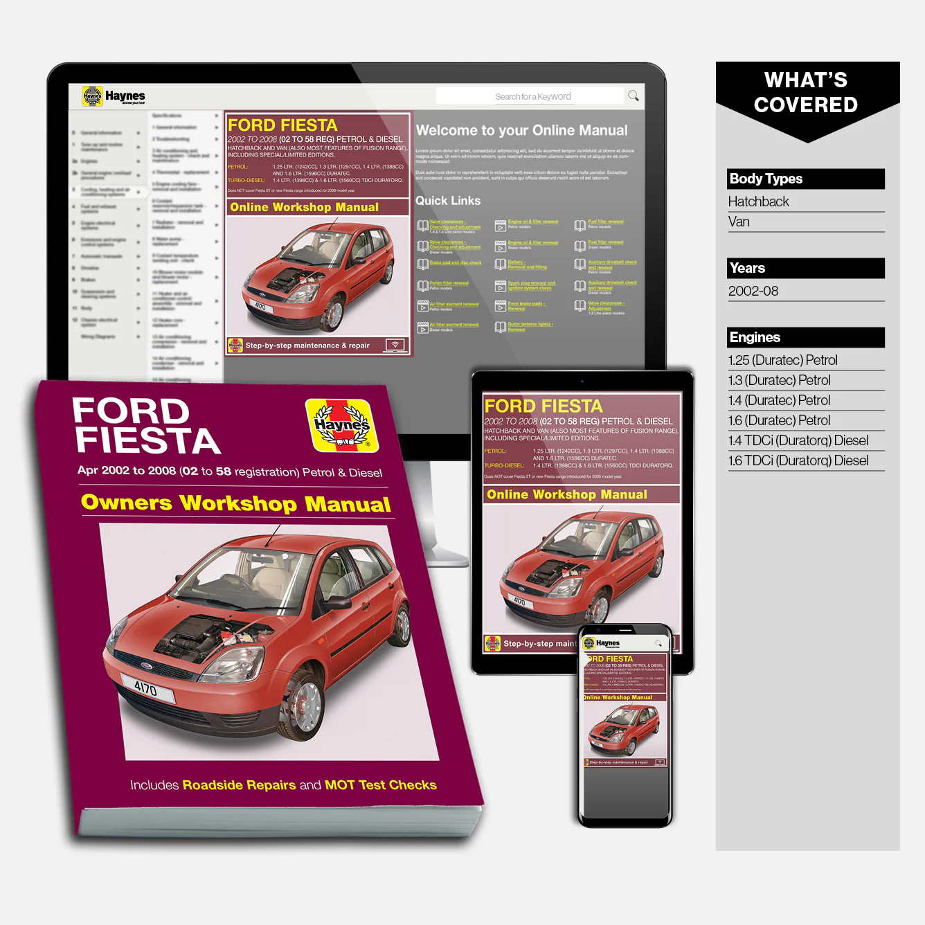 Ford Fiesta Petrol & Diesel (Apr 2002-2008) Haynes Repair Manual