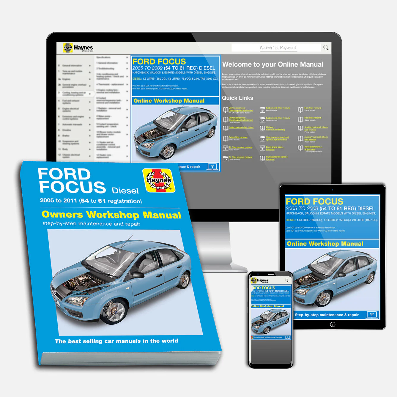 Ford Focus Diesel (2005-2011) 54 to 61 Haynes Repair Manual