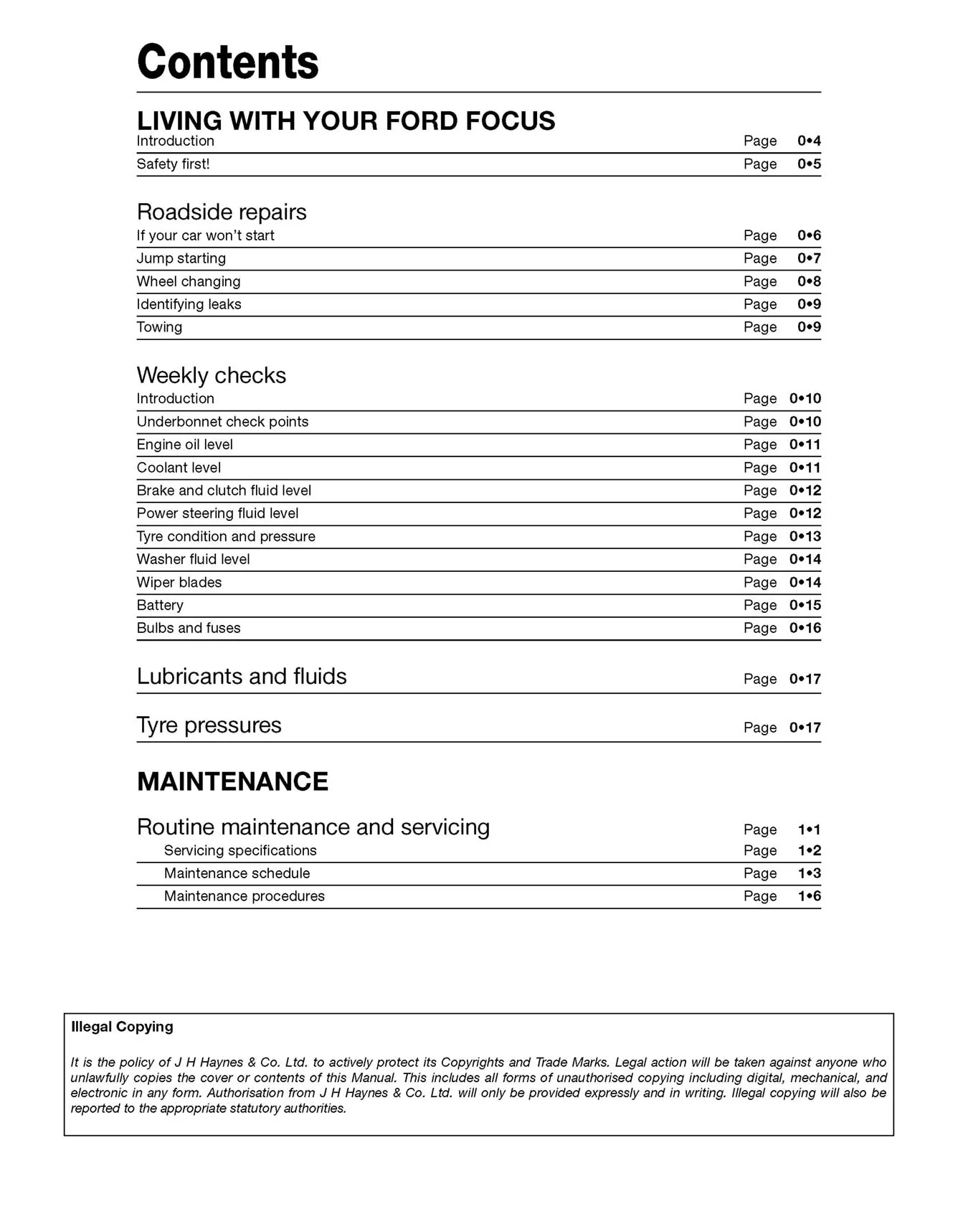 Ford Focus Diesel (2005-2011) 54 to 61 Haynes Repair Manual - Image 4