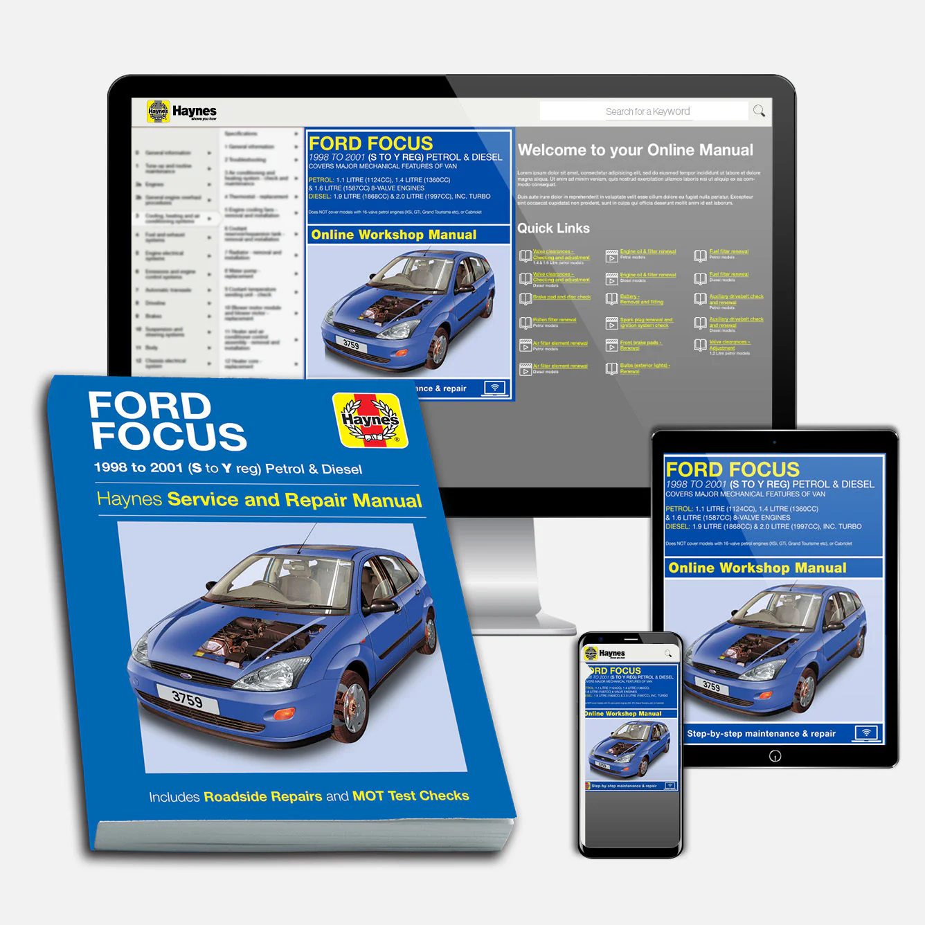 Ford Focus Petrol & Diesel (1998-2001) Haynes Repair Manual