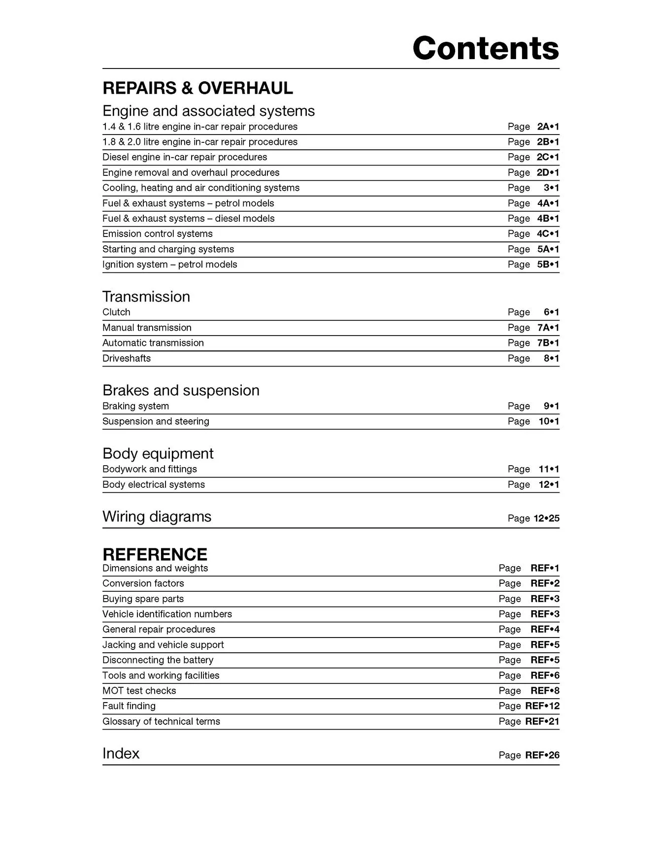 Ford Focus Petrol & Diesel (1998-2001) Haynes Repair Manual - Image 5