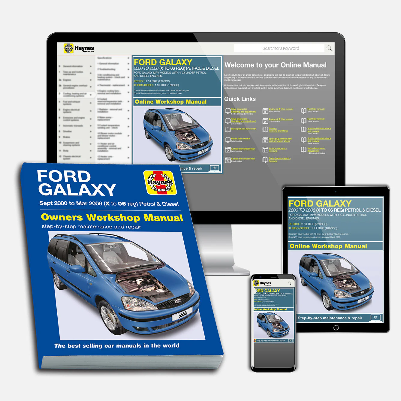 Ford Galaxy Petrol & Diesel (2000-2006) Haynes Repair Manual