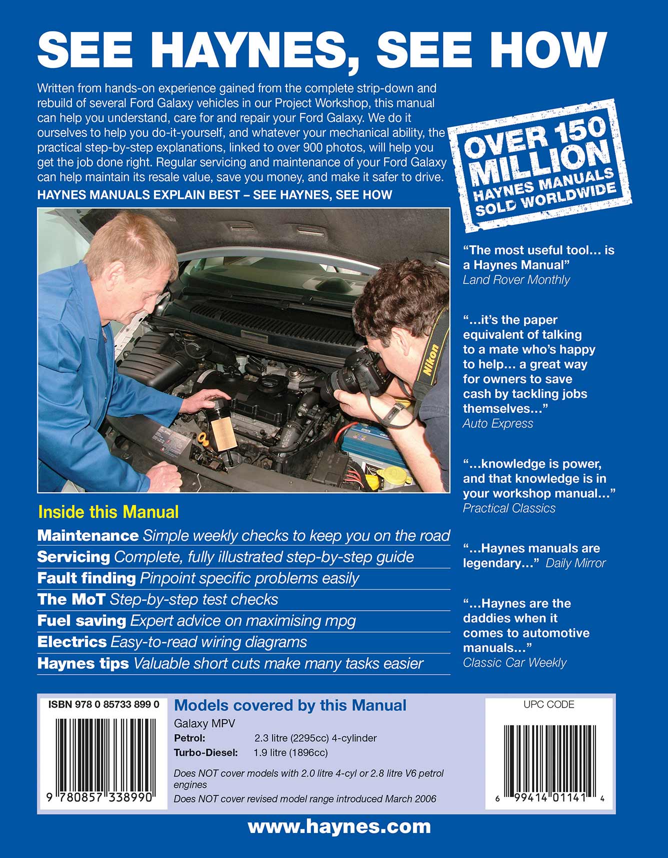 Ford Galaxy Petrol & Diesel (2000-2006) Haynes Repair Manual - Image 3