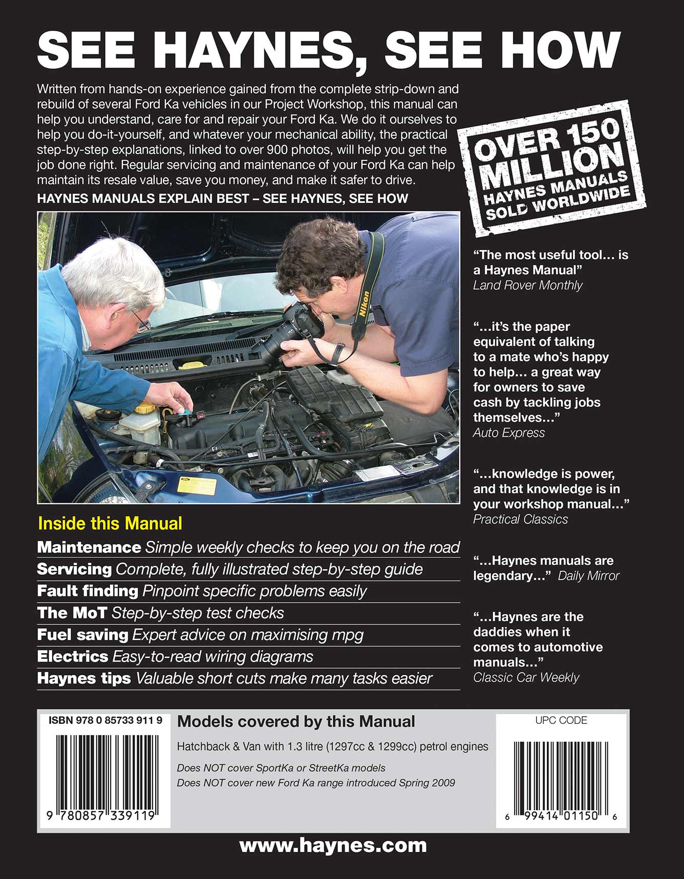 Ford Ka (1996-2008) Haynes Repair Manual - Image 2