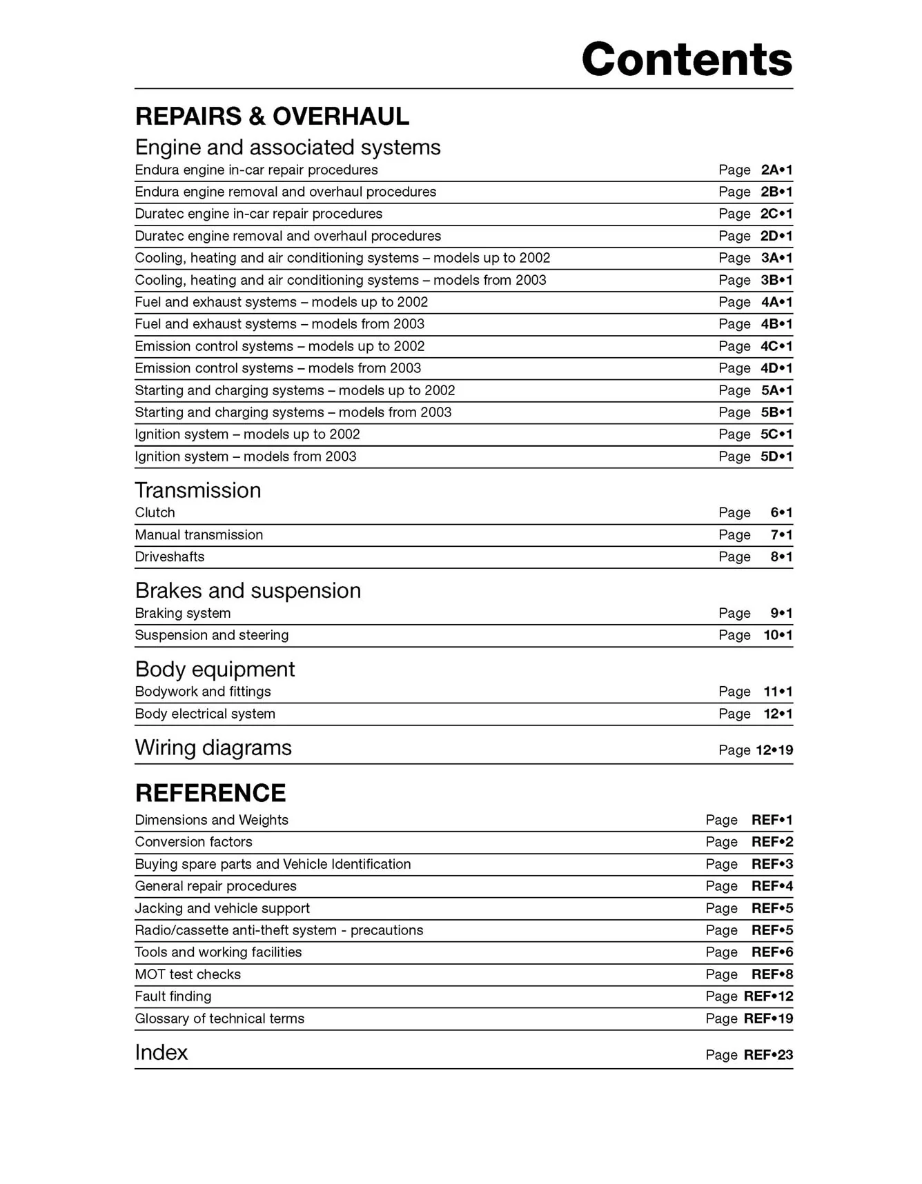 Ford Ka (1996-2008) Haynes Repair Manual - Image 4
