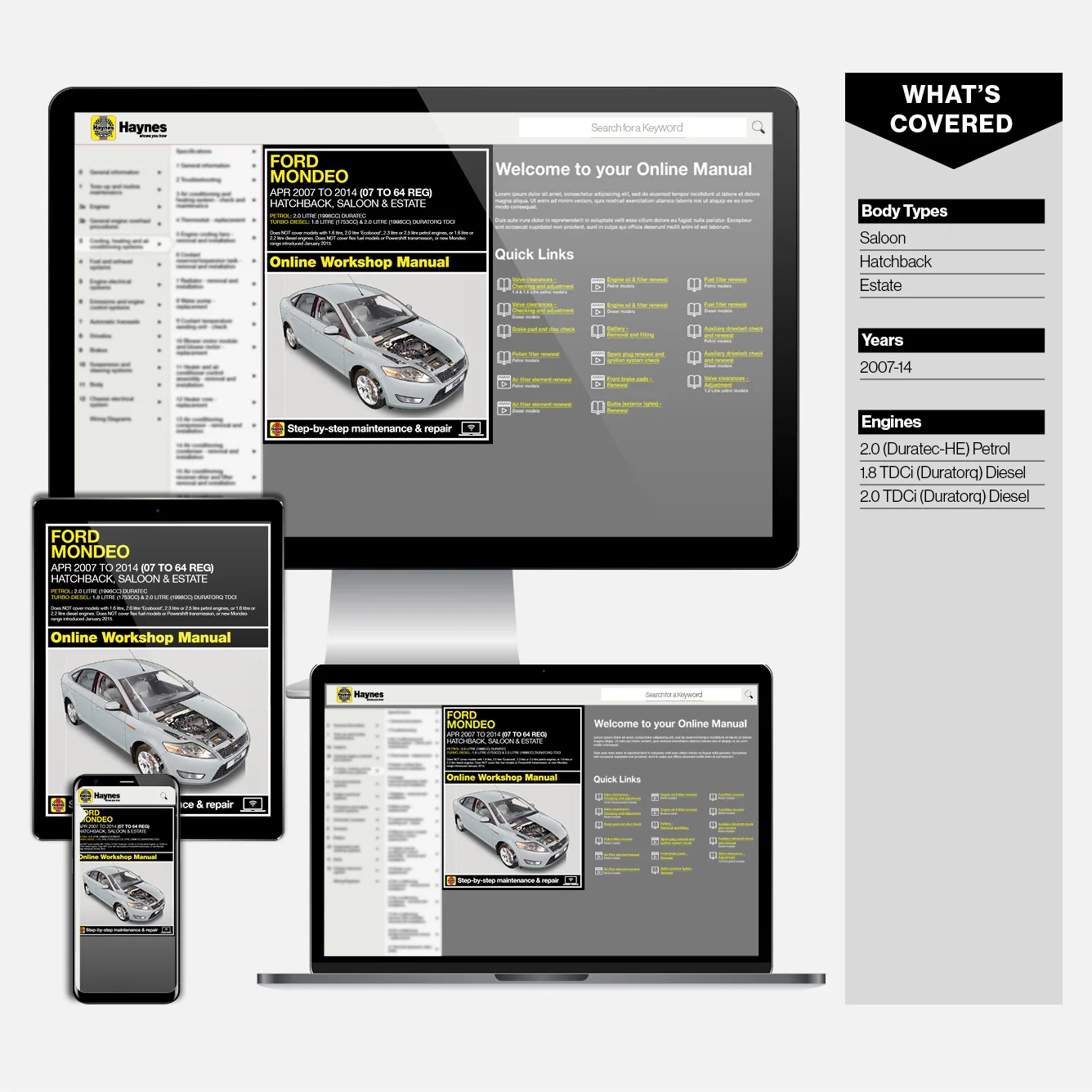 Ford Mondeo Petrol & Diesel (Apr 2007-2014) Haynes Repair Manual - Image 9