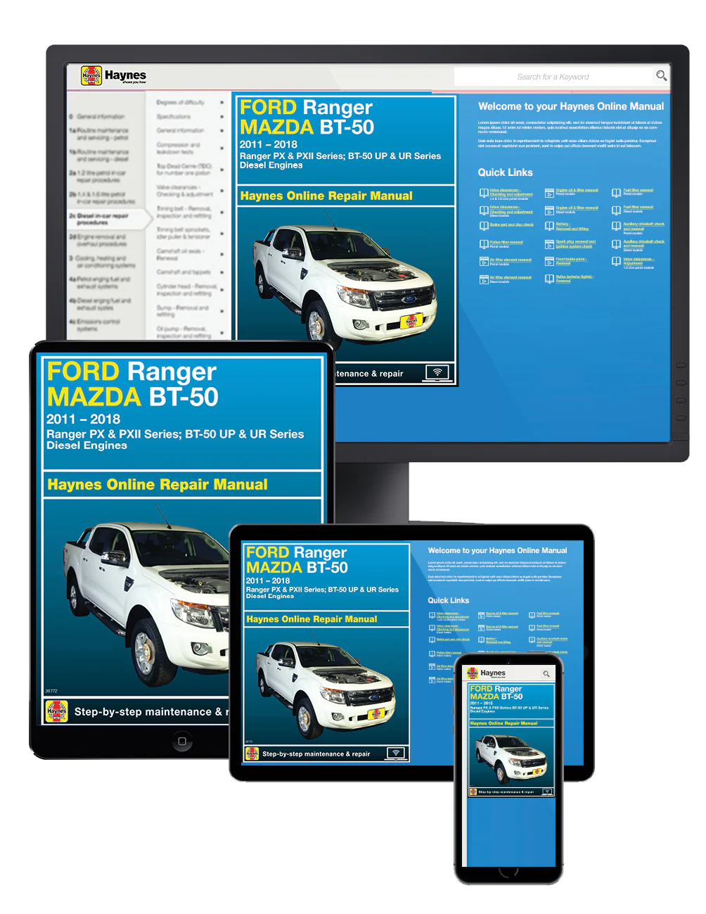 Ford Ranger / Mazda BT-50 Diesel 2011-2018 Haynes Repair Manual - Image 16