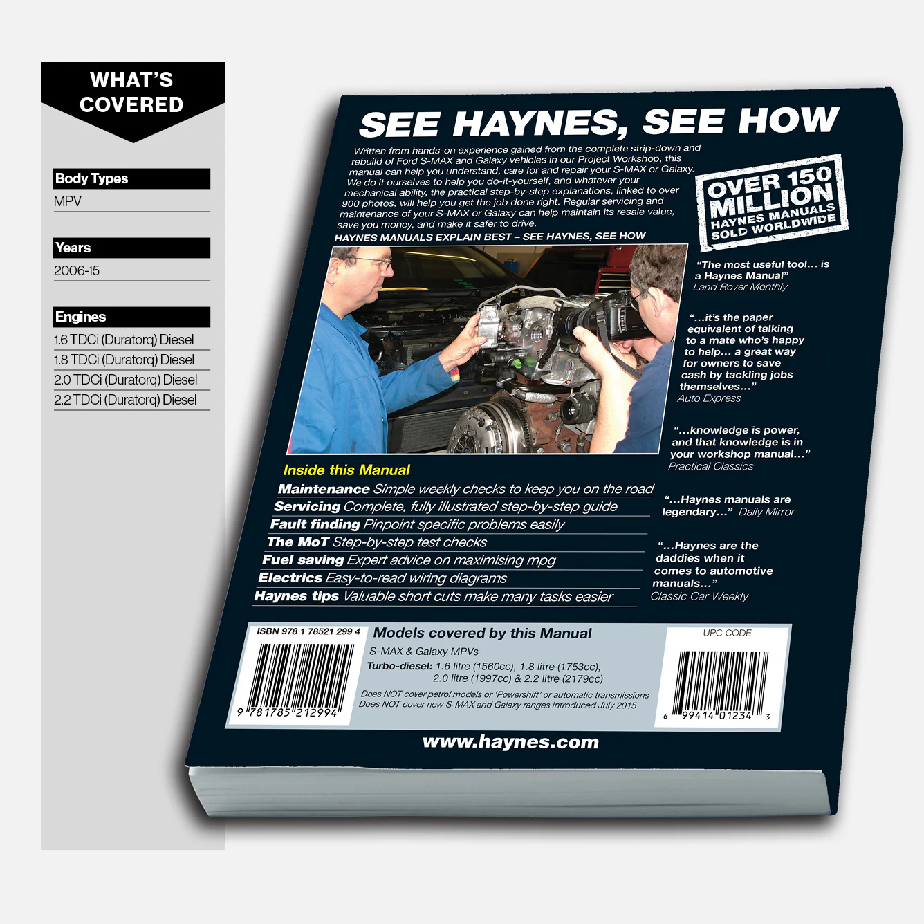 Ford S-MAX & Galaxy Diesel (Mar 2006-July 2015) Haynes Repair Manual - Image 3