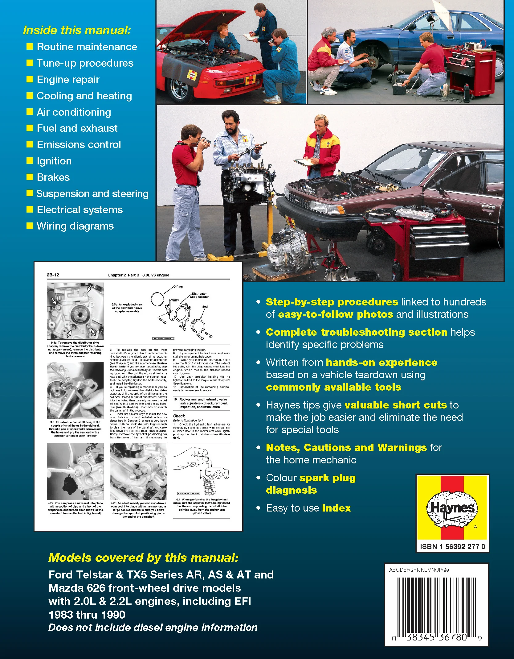 Ford Telstar and Mazda TX5 and 626 (1983-1990) Haynes Repair Manual - Image 2