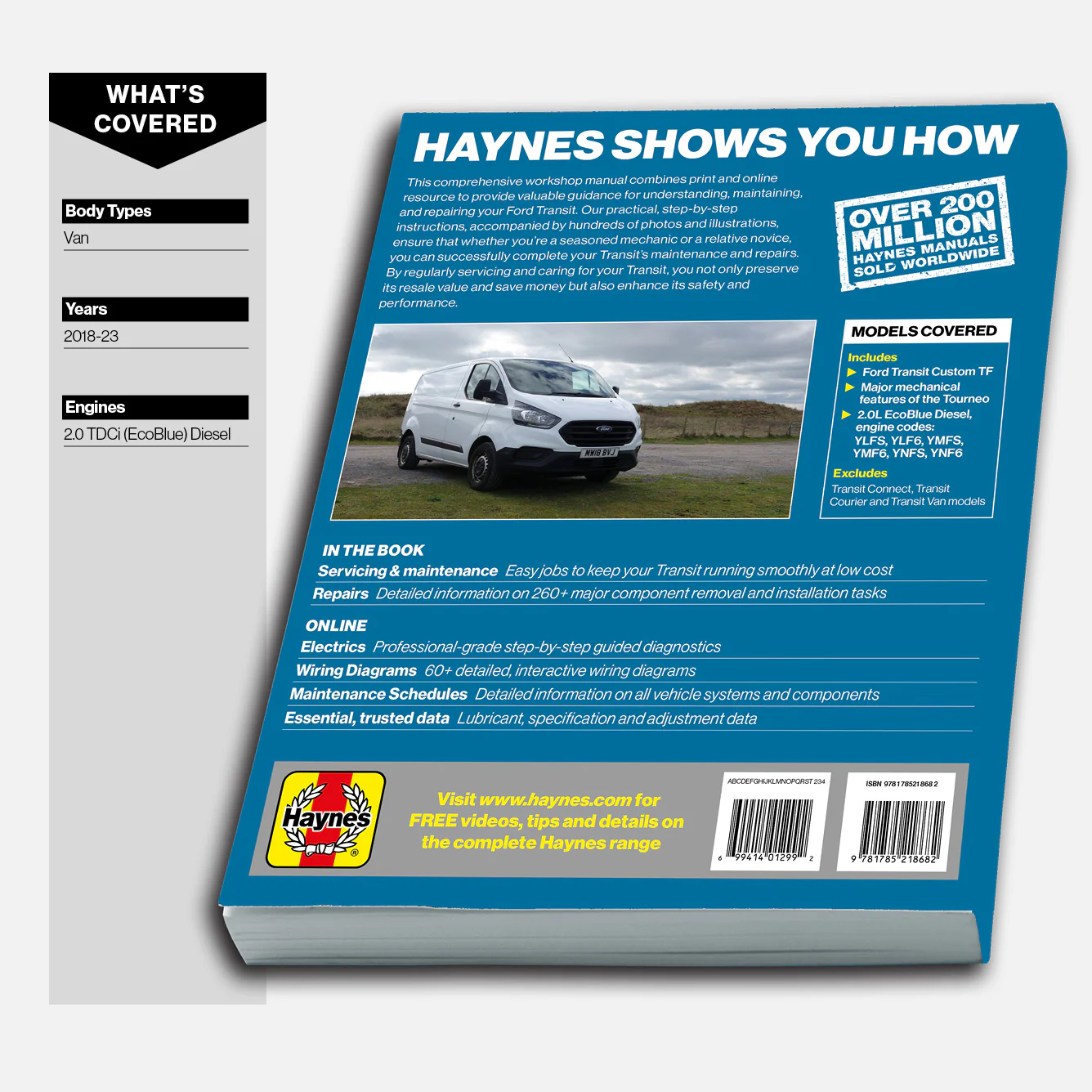 Ford Transit Custom Diesel (2018-2023) Haynes Repair Manual - Image 2