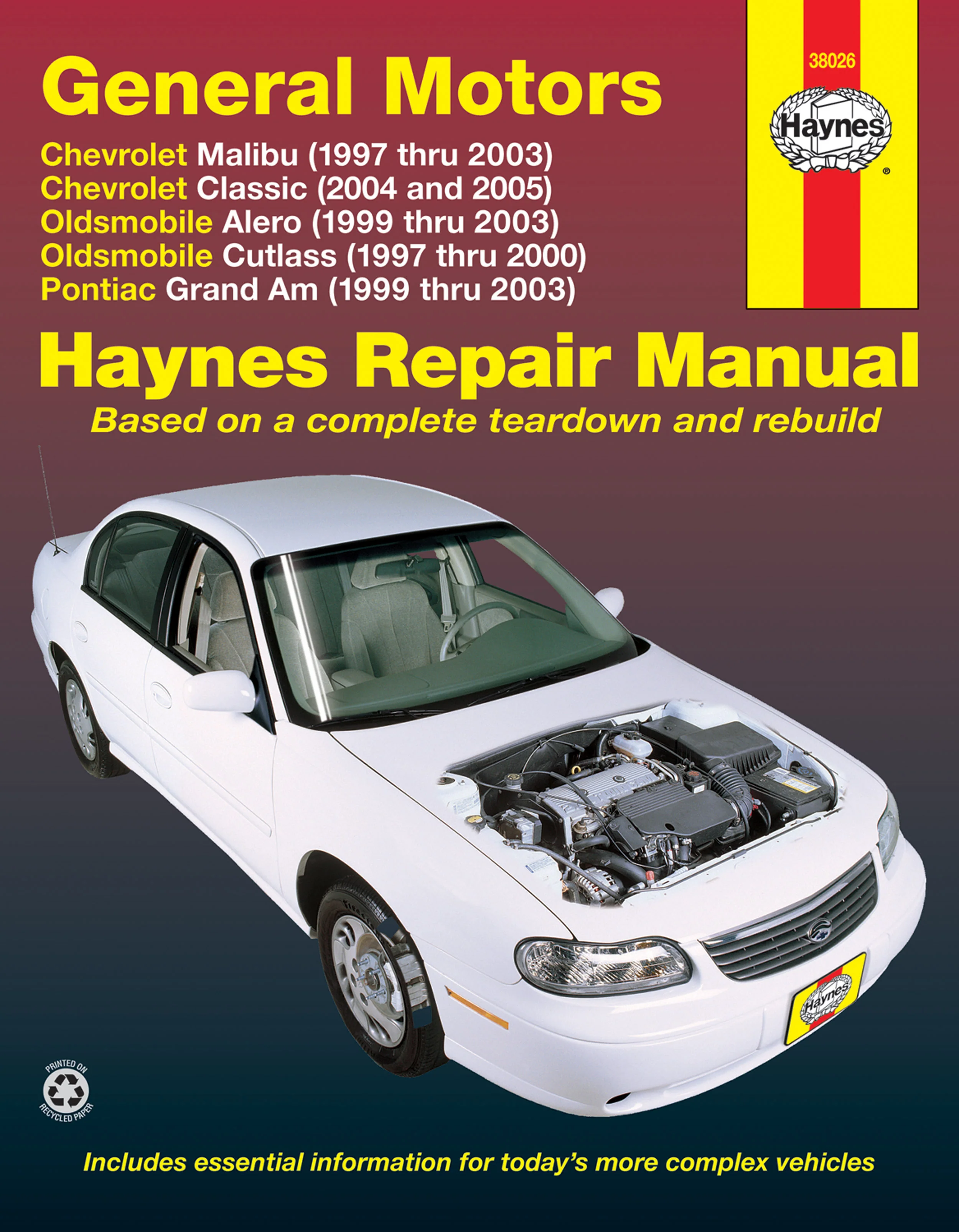 General Motors covering Chevrolet Malibu (1997-2003), Oldsmobile Alero (1999-2003), Oldsmobile Cutlass (1997-2000), & Pontiac Grand Am (1999-2003) Haynes Repair Manual (USA)