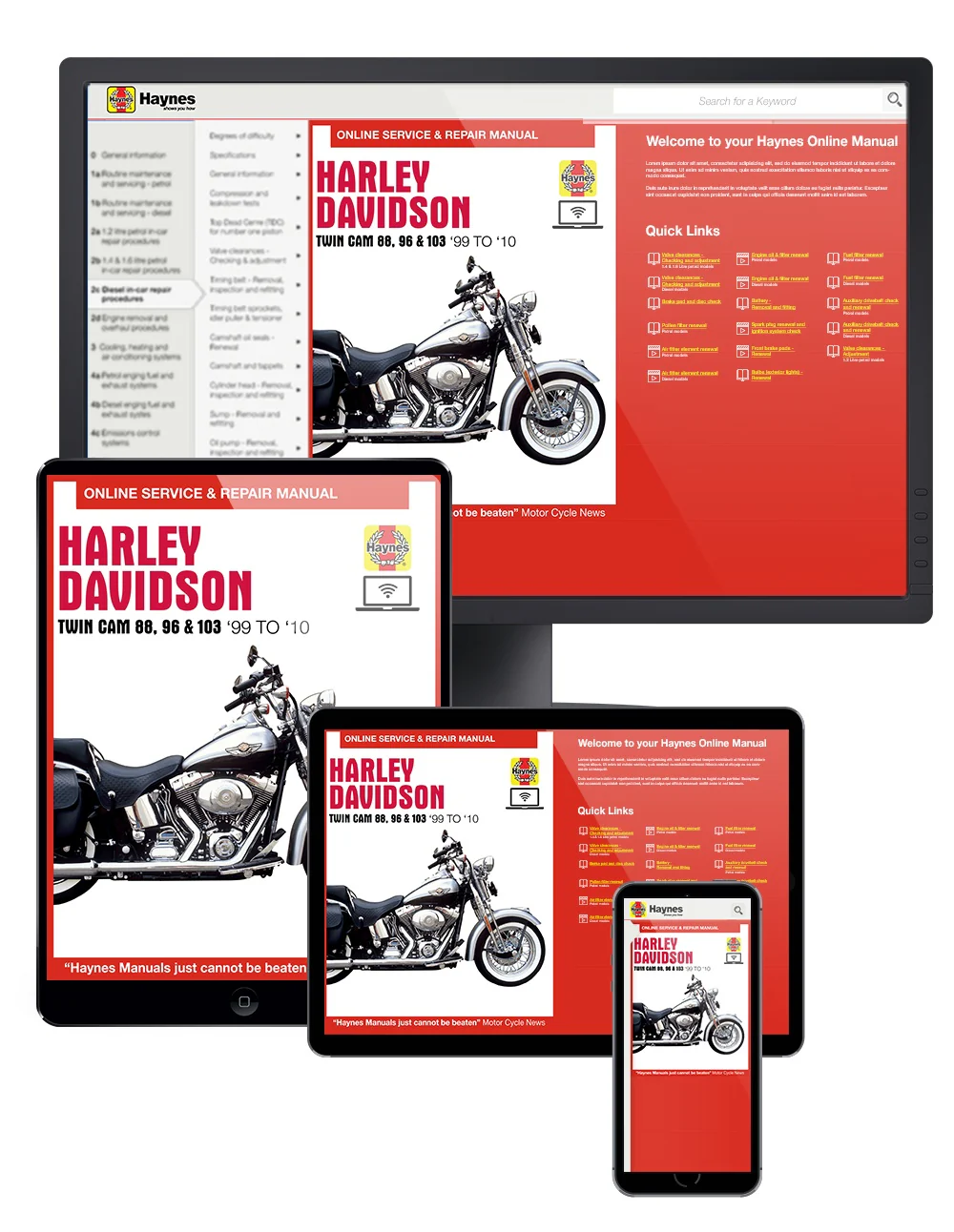 Harley-Davidson Twin Cam 88, 96 & 103 Models (1999-2010) Haynes Repair Manual - Image 2