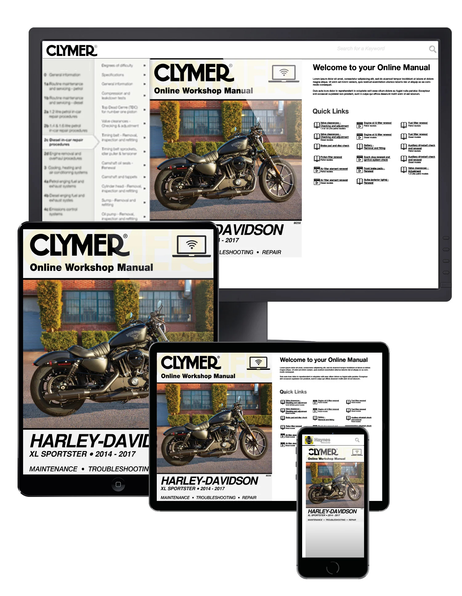 Harley-Davidson XL Sportster (2014-2017) Clymer Repair Manual - Image 2