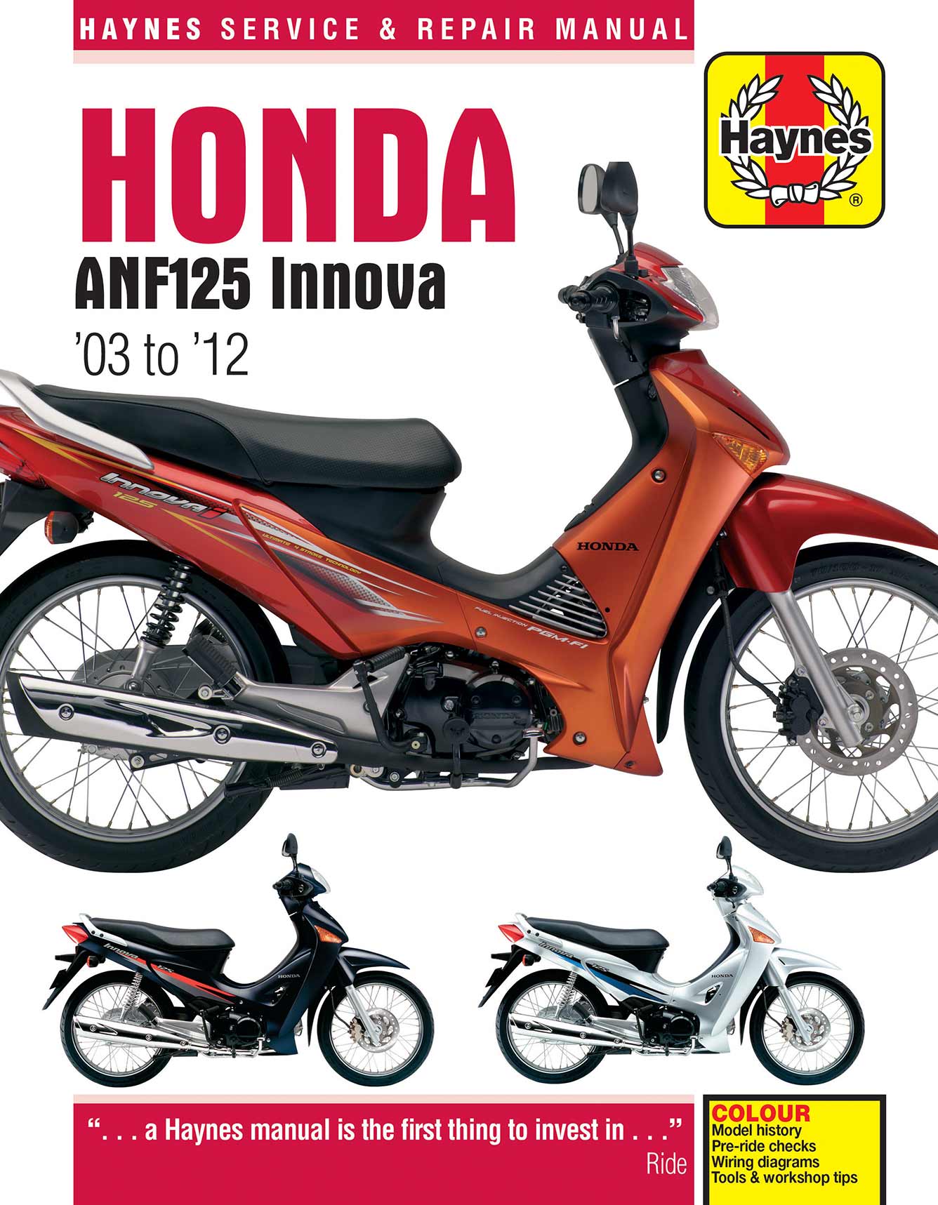 Honda ANF125 Innova Scooter (2003-2012) Haynes Repair Manual - Image 2