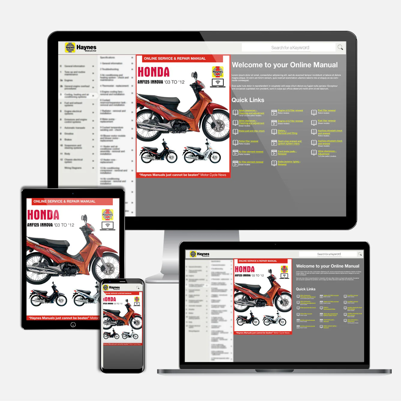Honda ANF125 Innova Scooter (2003-2012) Haynes Repair Manual - Image 9
