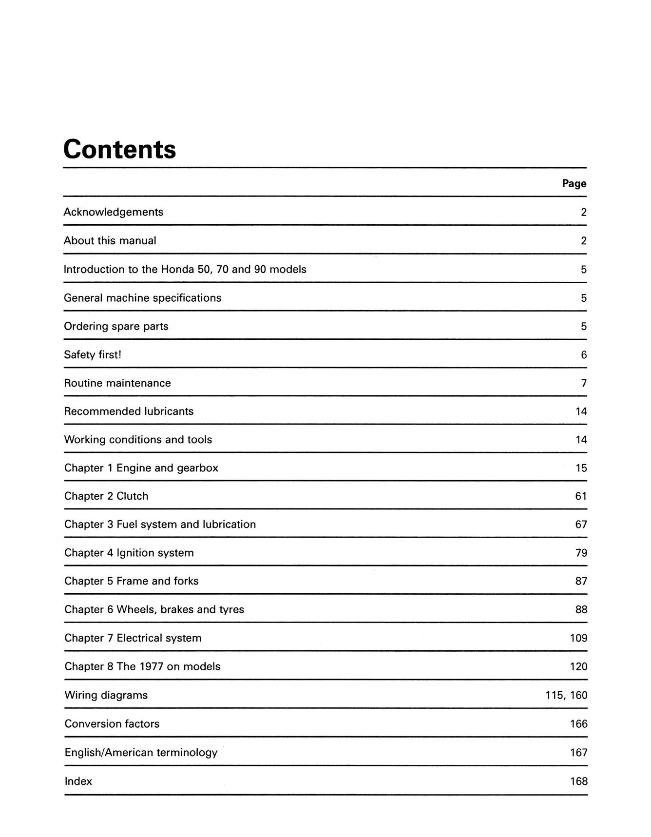 Honda C50, C70 & C90 (1967-2003) Haynes Repair Manual - Image 3
