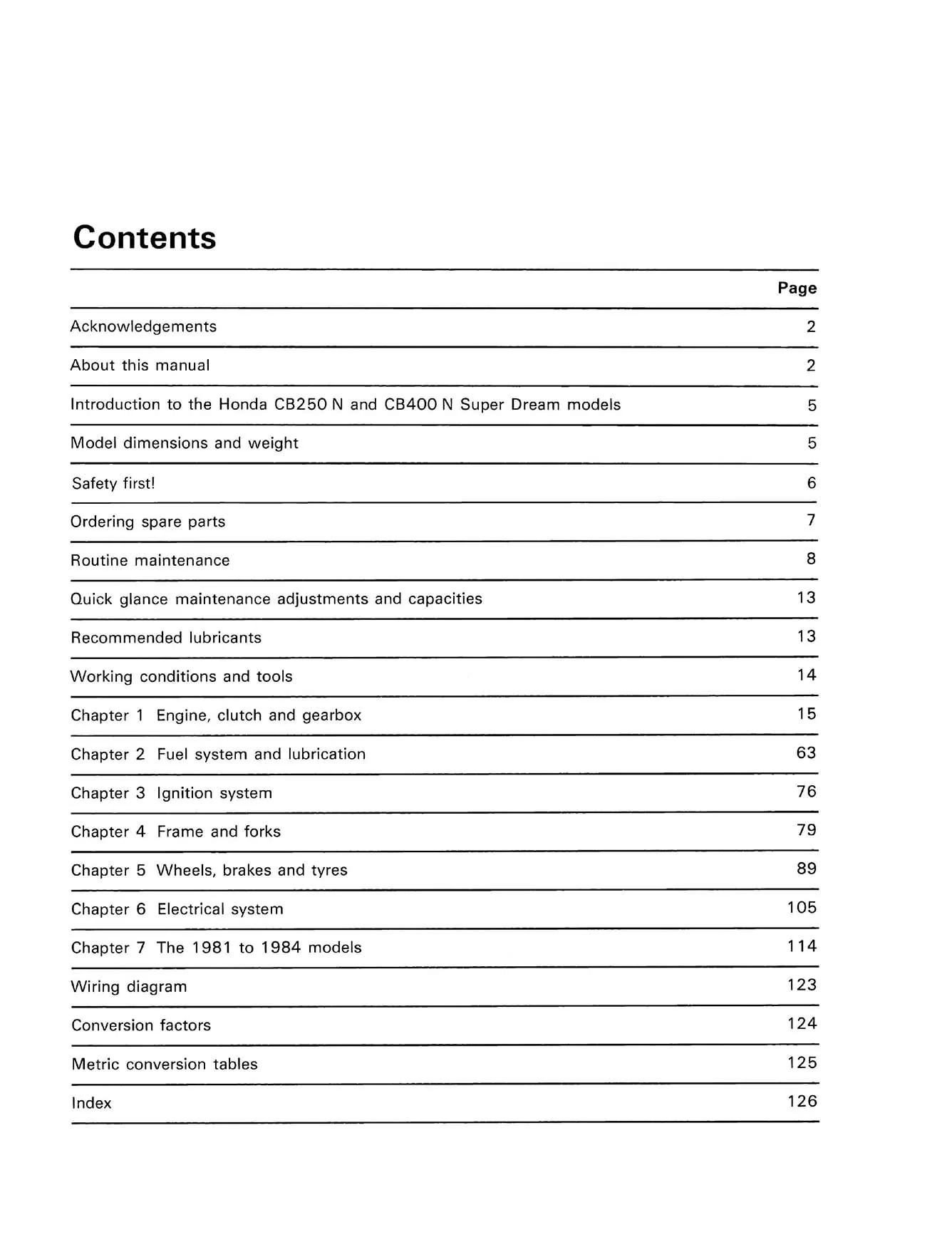 Honda CB250 & CB400N Super Dreams (1978-1984) Haynes Repair Manual - Image 3