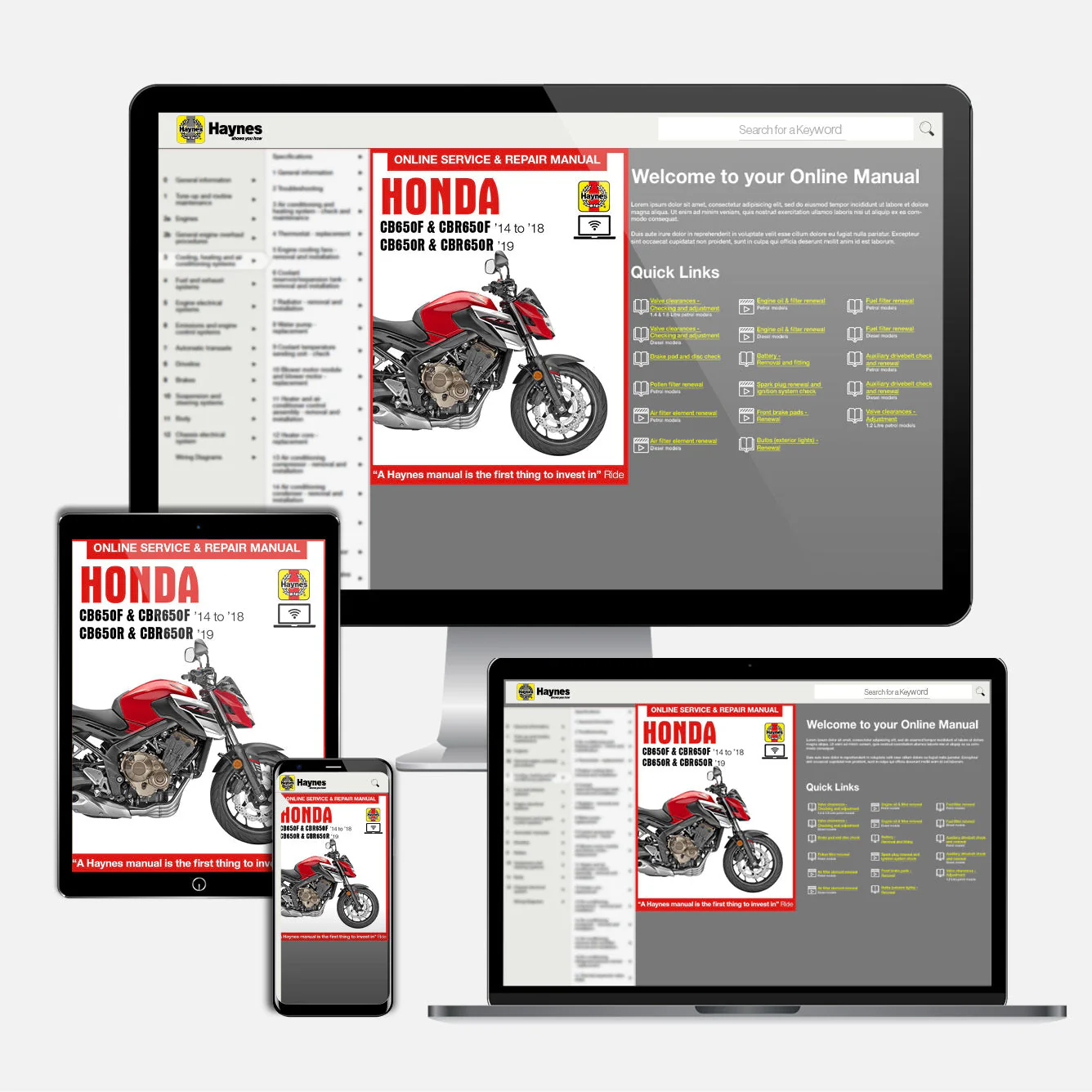 Honda CB650F & CBR650F, CB650R & CBR650R (2014-2019) Haynes Repair Manual - Image 9