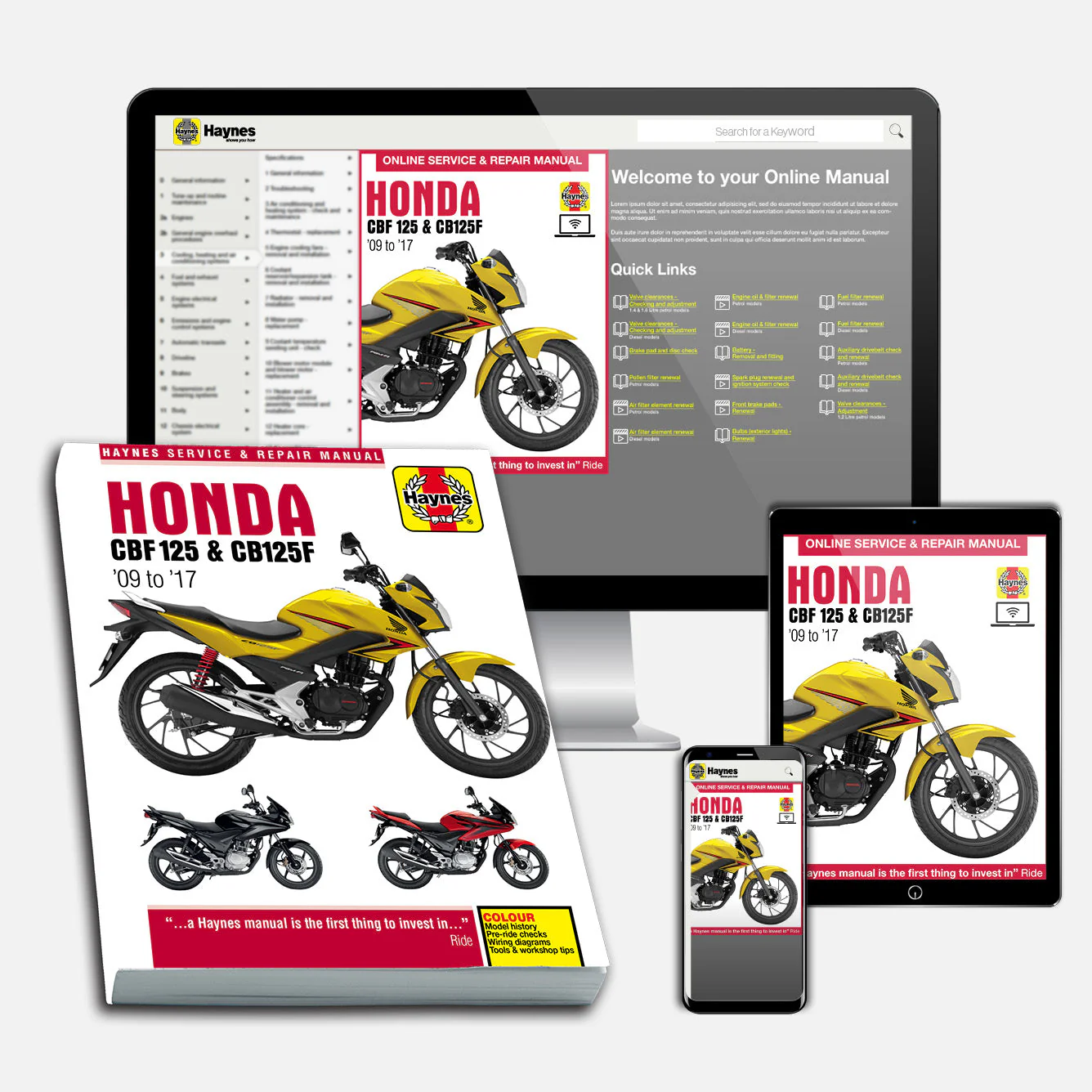 Honda CBF125 (2009-2017) Haynes Repair Manual