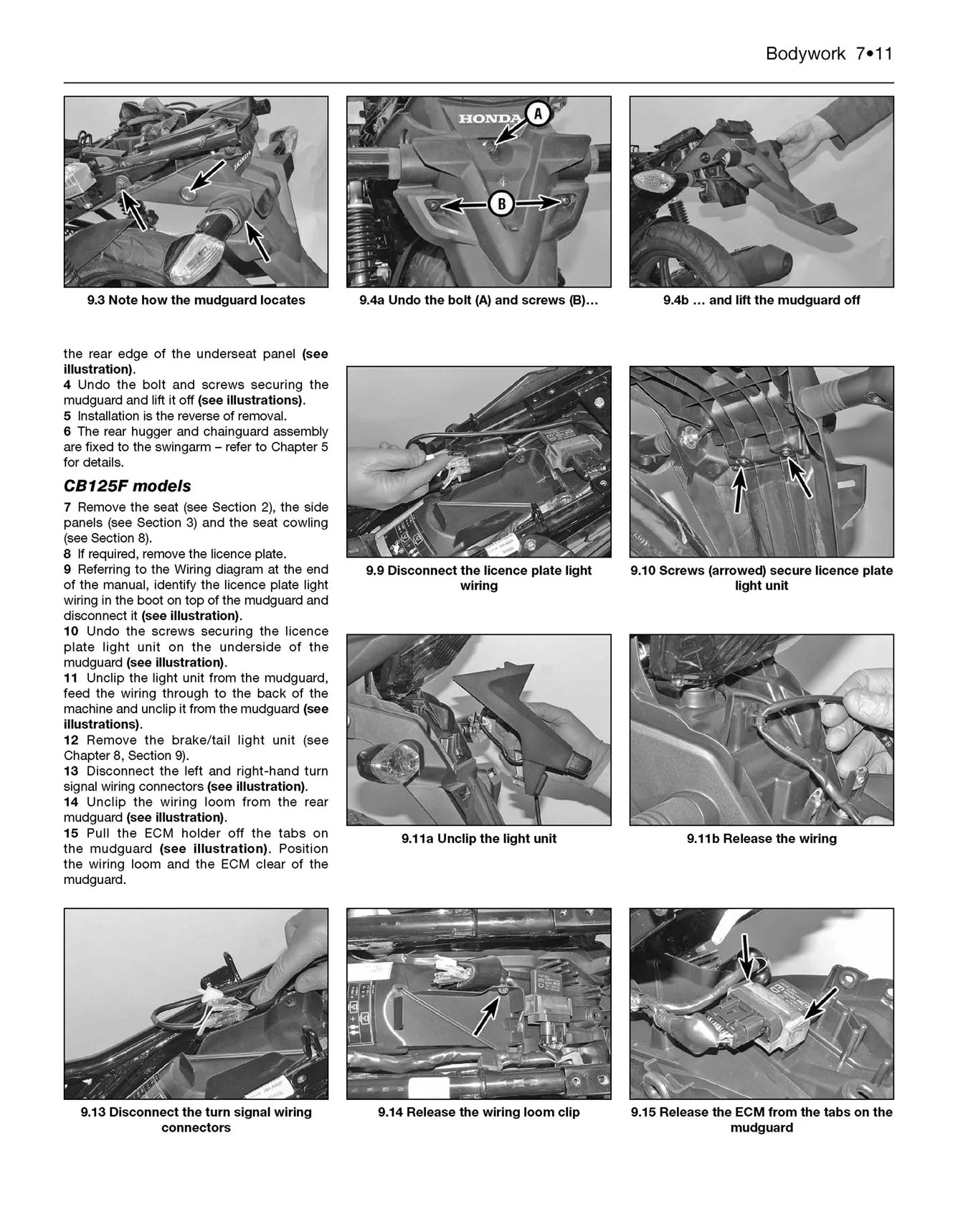 Honda CBF125 (2009-2017) Haynes Repair Manual - Image 7