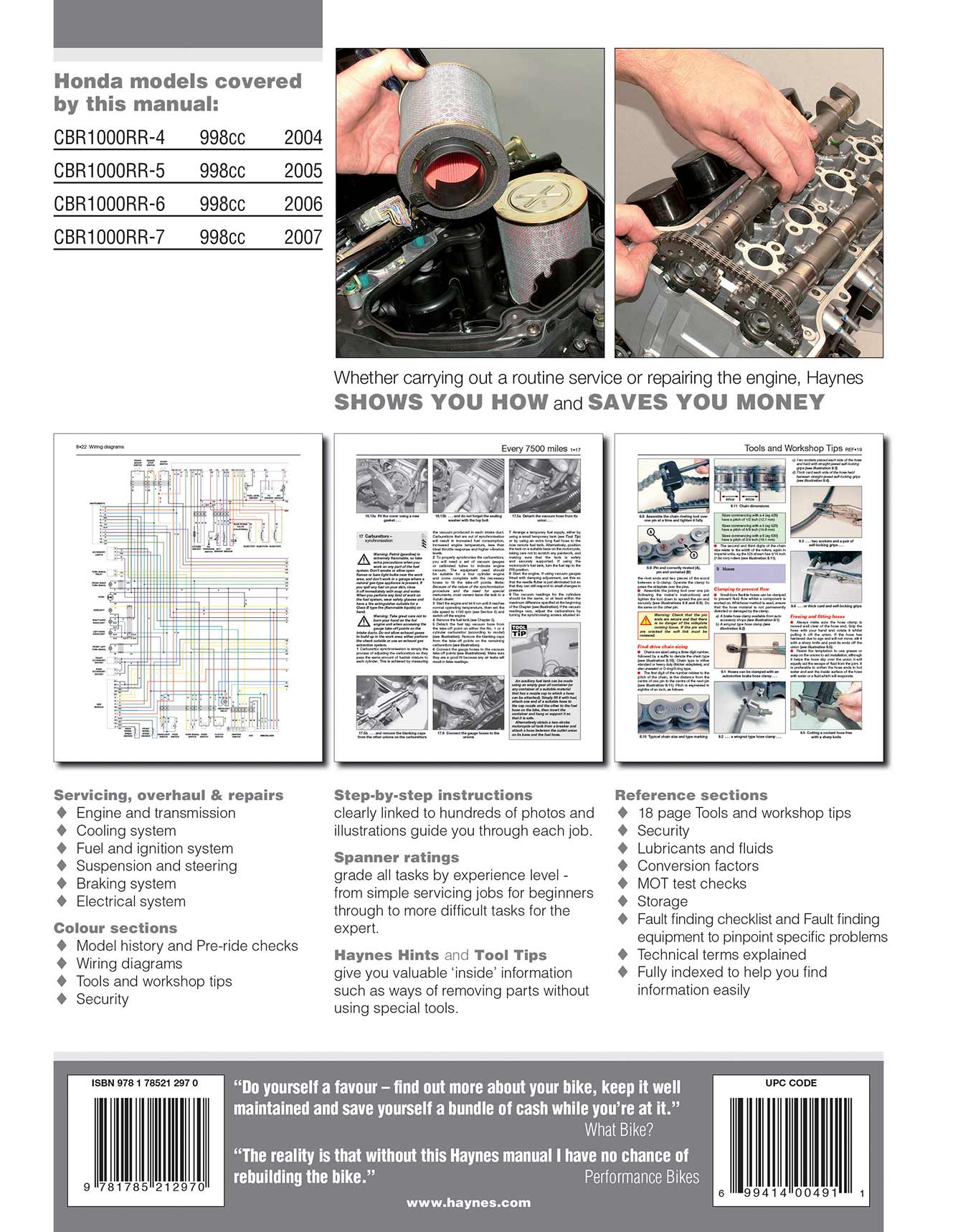 Honda CBR1000RR Fireblade (2004-2007) Haynes Repair Manual - Image 2