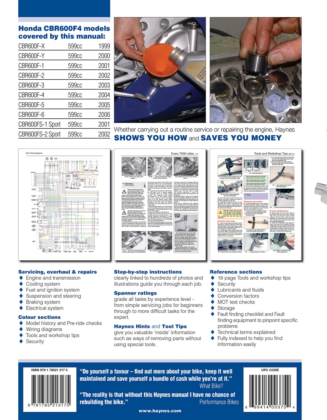 Honda CBR600F4 (1999-2006) Haynes Repair Manual - Image 2