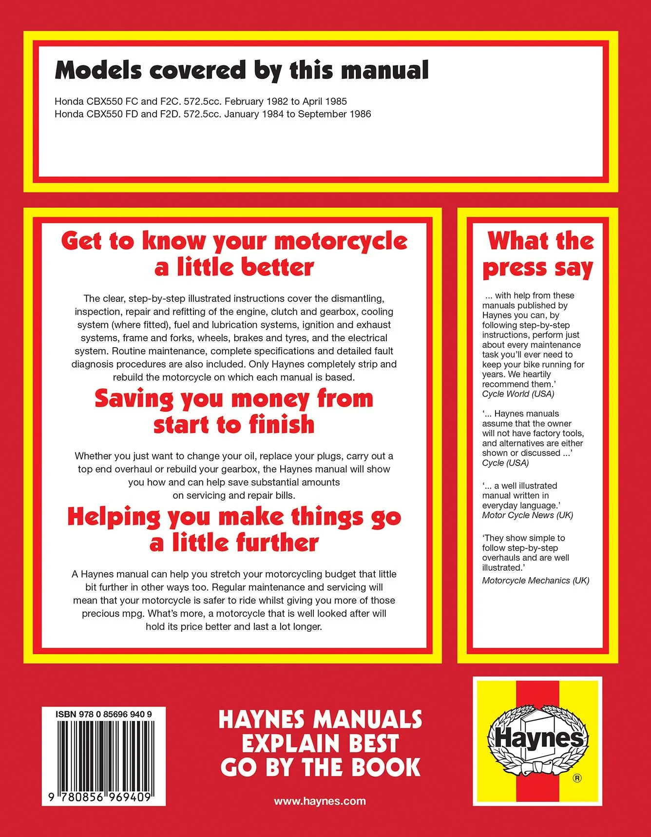 Honda CBX550 Four (1982-1986) Haynes Repair Manual - Image 2