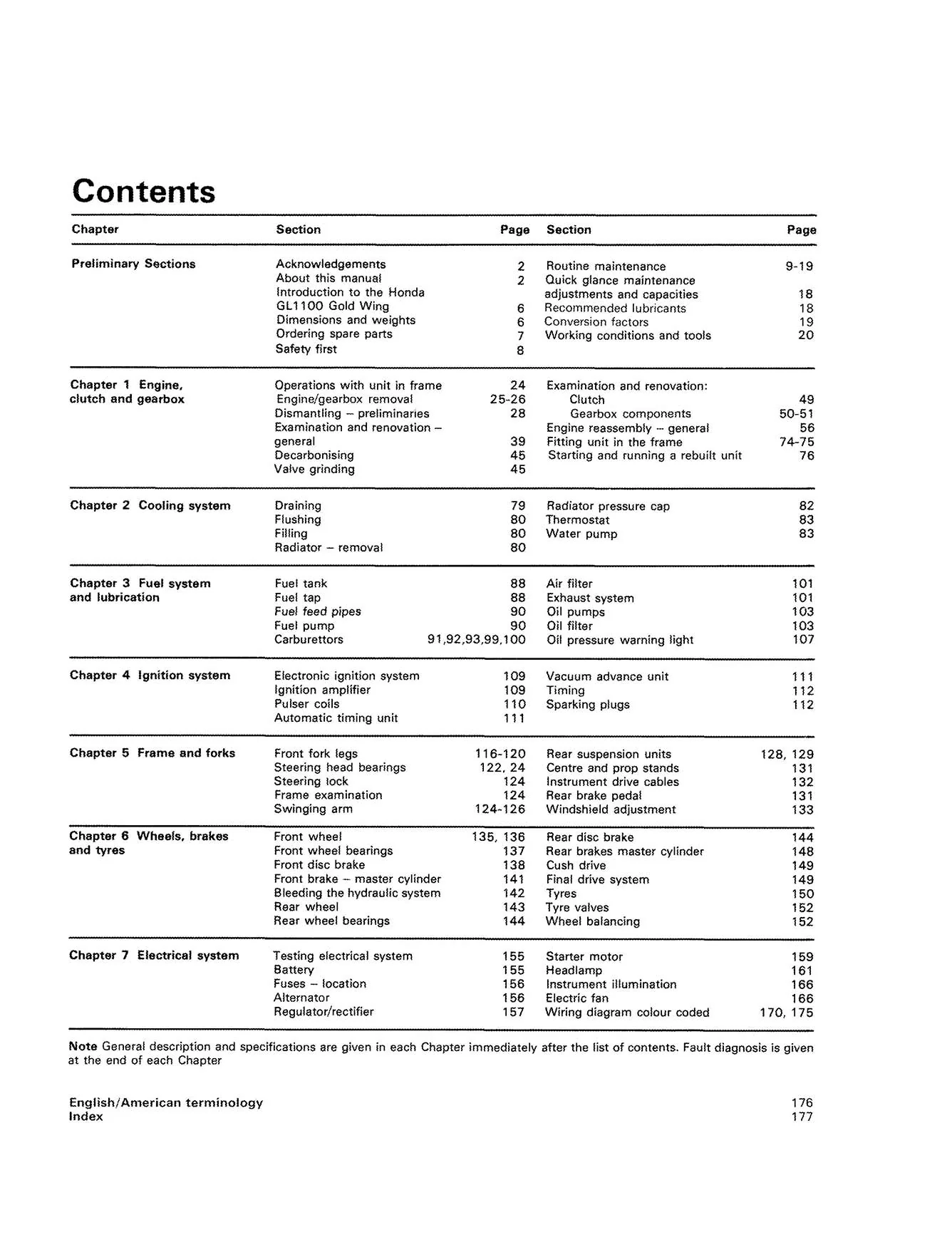 Honda GL1100 Gold Wing (1979-1981) Haynes Repair Manual - Image 3