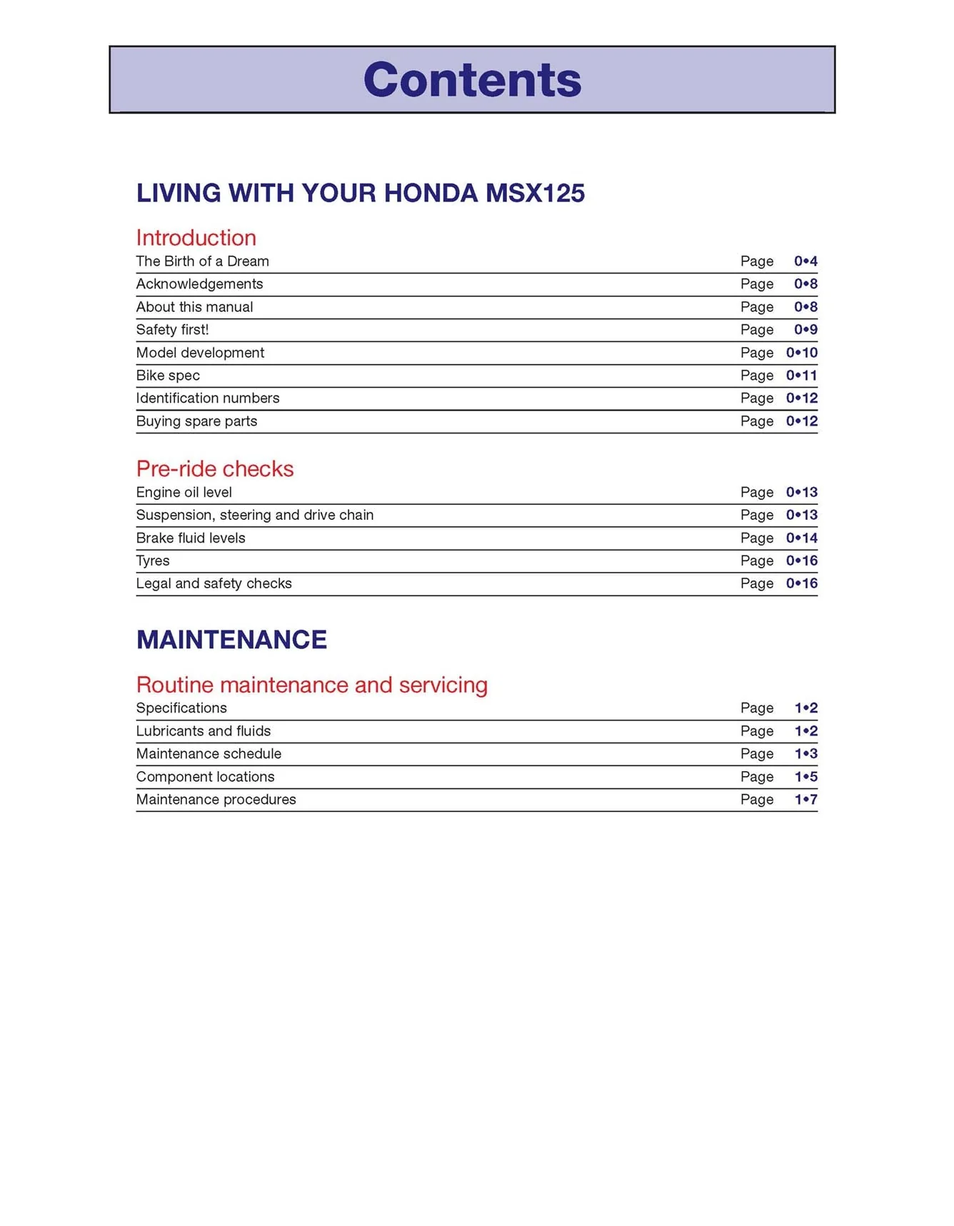 Honda MSX125 (Grom) (2013-2018) Haynes Repair Manual - Image 4